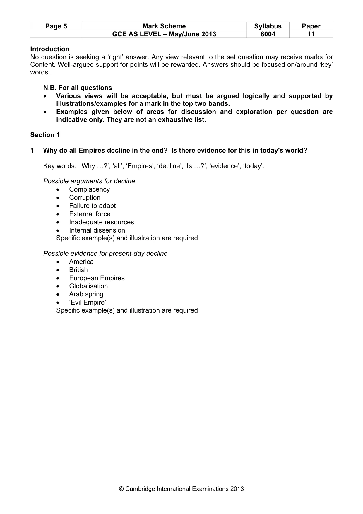 Mark scheme, page 5 of 12