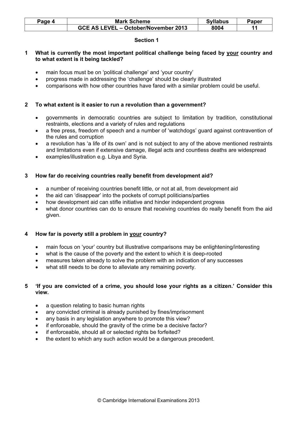 Mark scheme, page 4 of 7