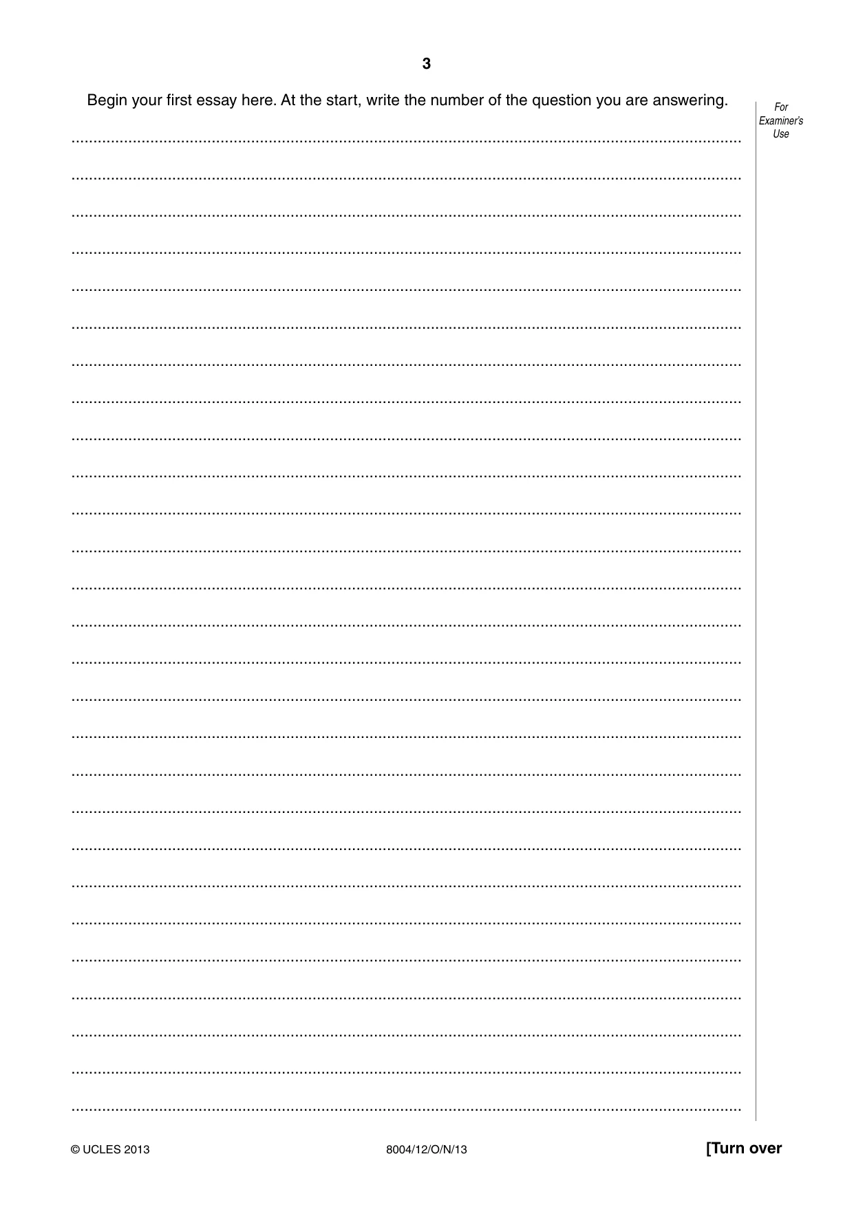 Cambridge A Level General Paper (AS Level only) 8004 2013 Oct/Nov Paper 1 · Variant 2 question paper, page 3 of 8