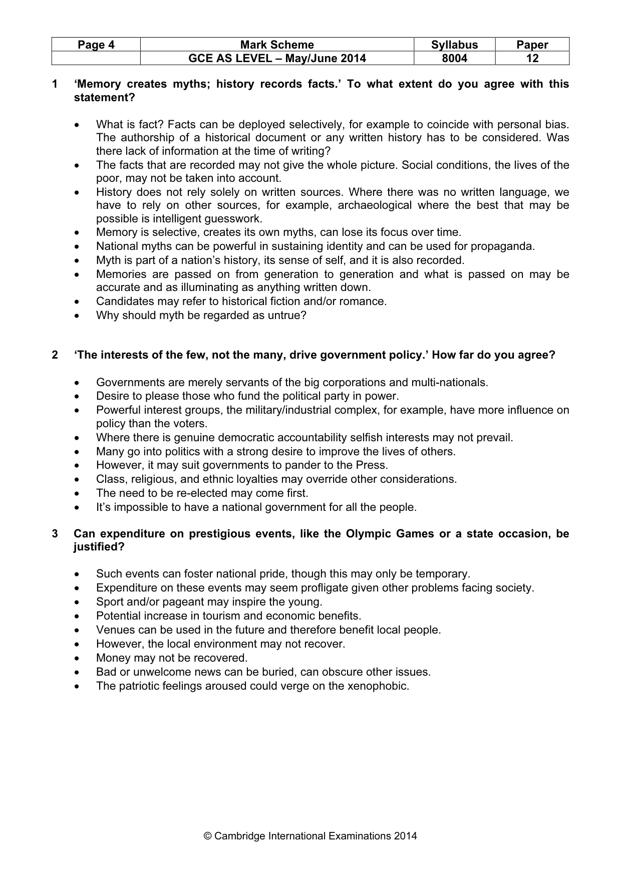 Mark scheme, page 4 of 7