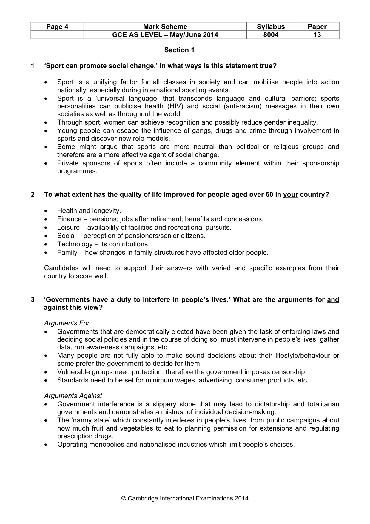 Mark scheme, page 4 of 9