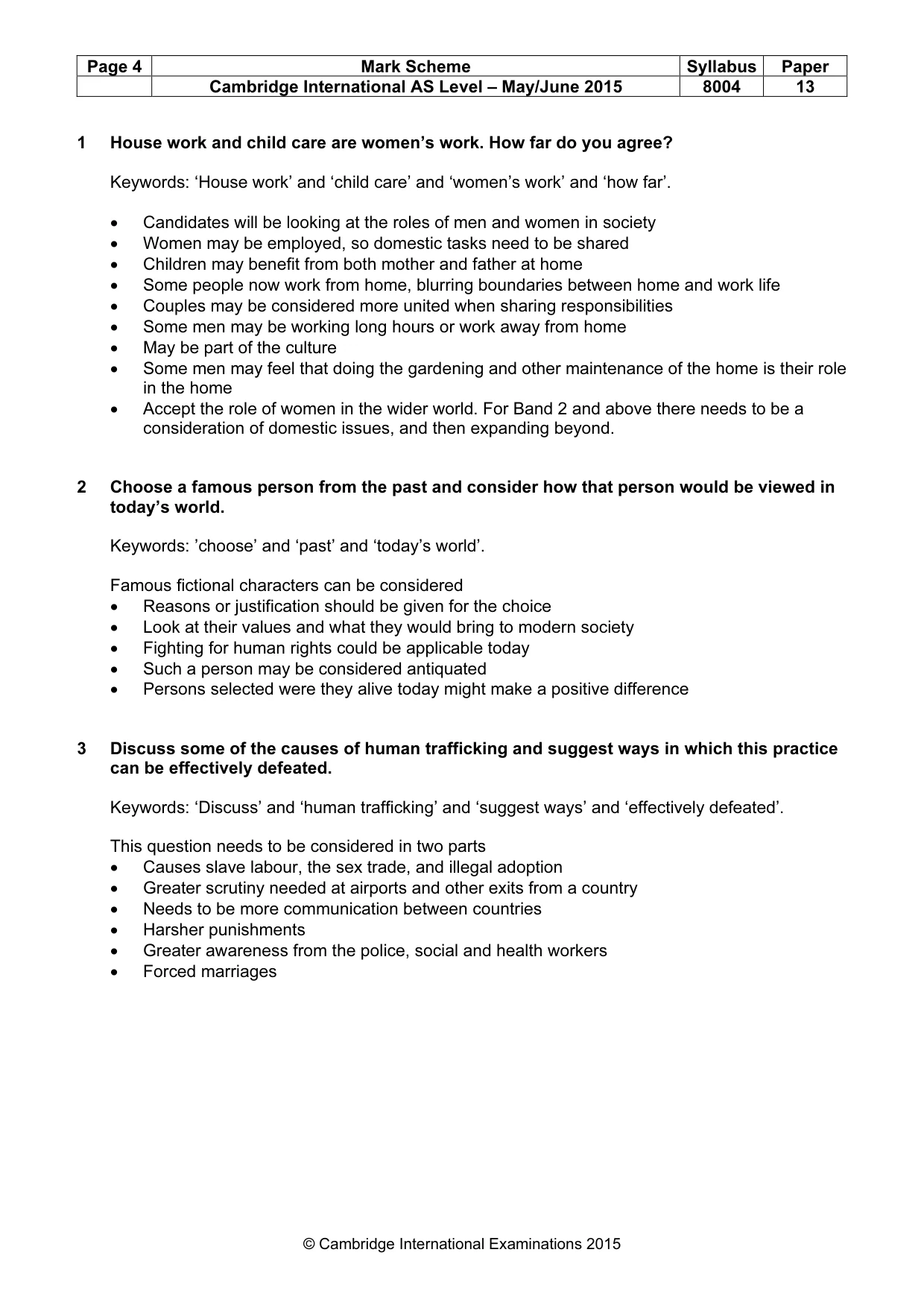 Mark scheme, page 4 of 7