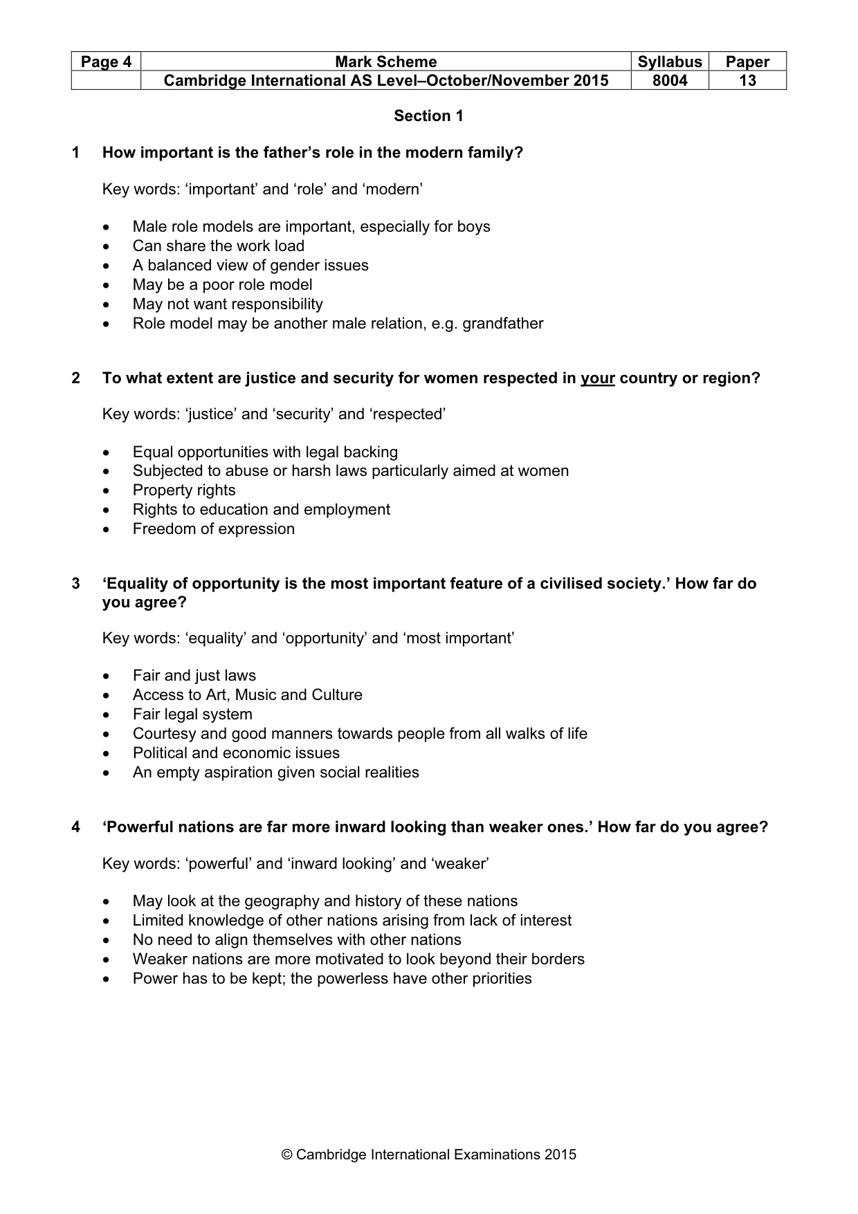 Mark scheme, page 4 of 6