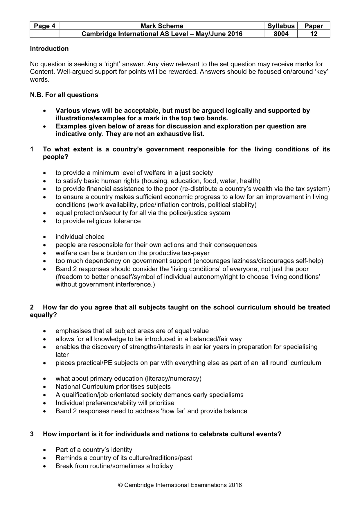 Mark scheme, page 4 of 8