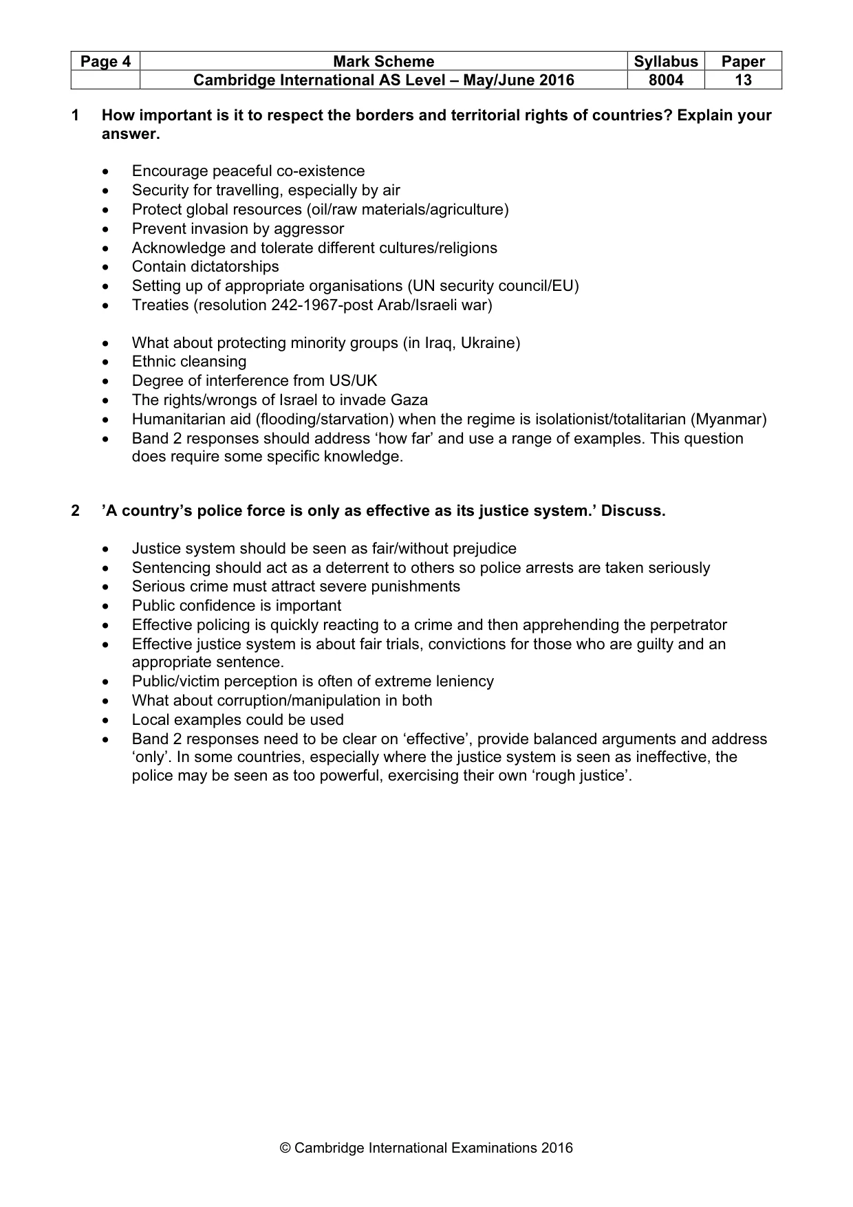 Mark scheme, page 4 of 8