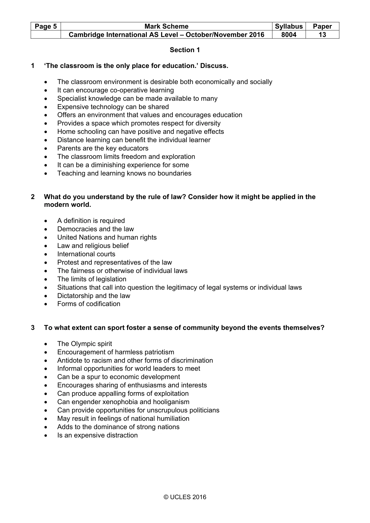 Mark scheme, page 5 of 10