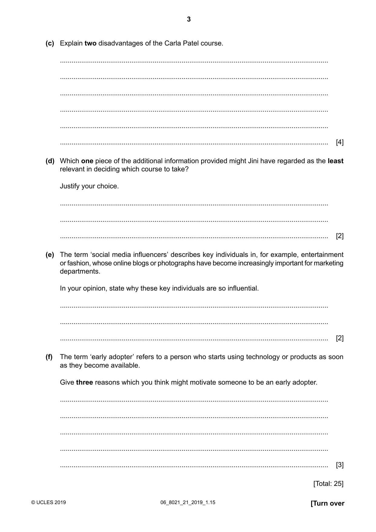 Cambridge A Level English General Paper 8021 2019 May/June Paper 2 · Variant 1 question paper, page 3 of 8