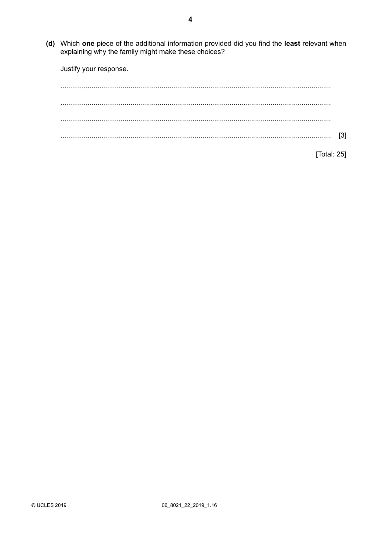 Cambridge A Level English General Paper 8021 2019 May/June Paper 2 · Variant 2 question paper, page 4 of 8