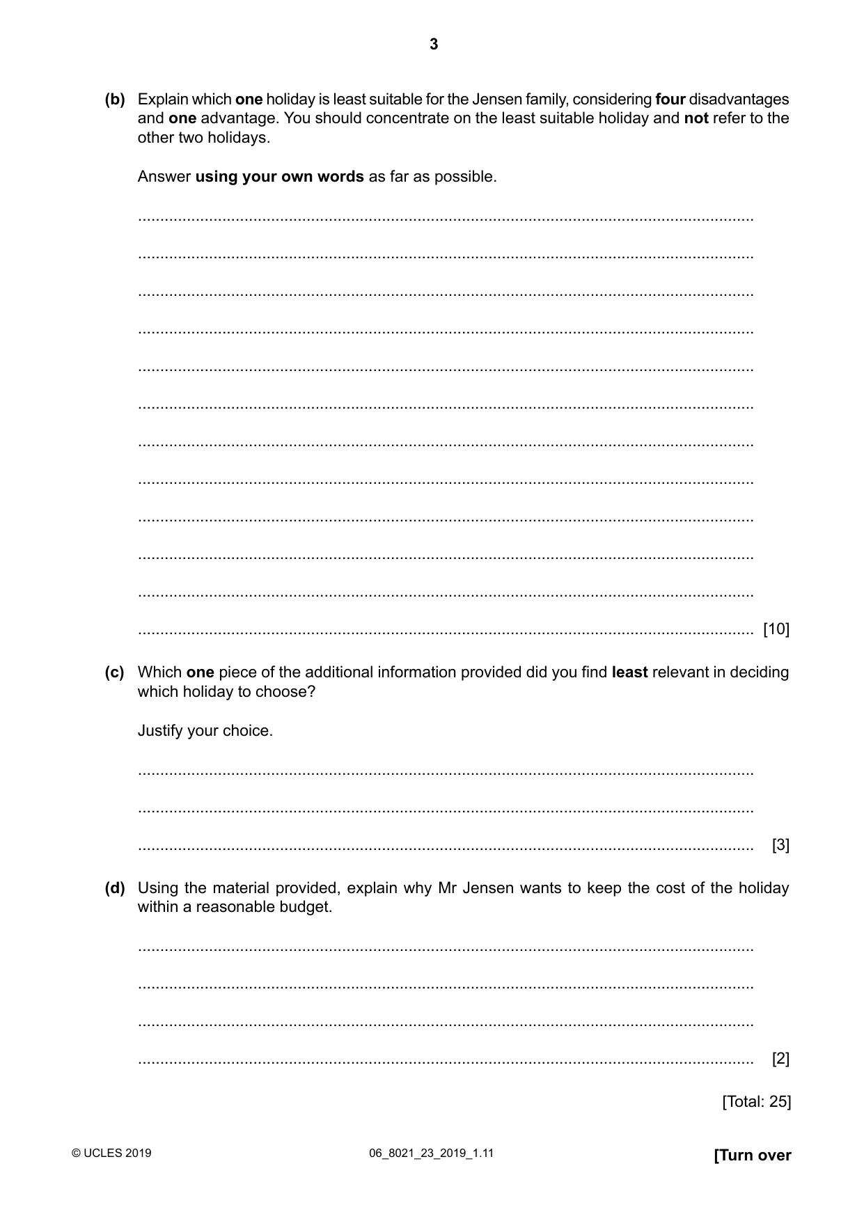 Cambridge A Level English General Paper 8021 2019 May/June Paper 2 · Variant 3 question paper, page 3 of 8