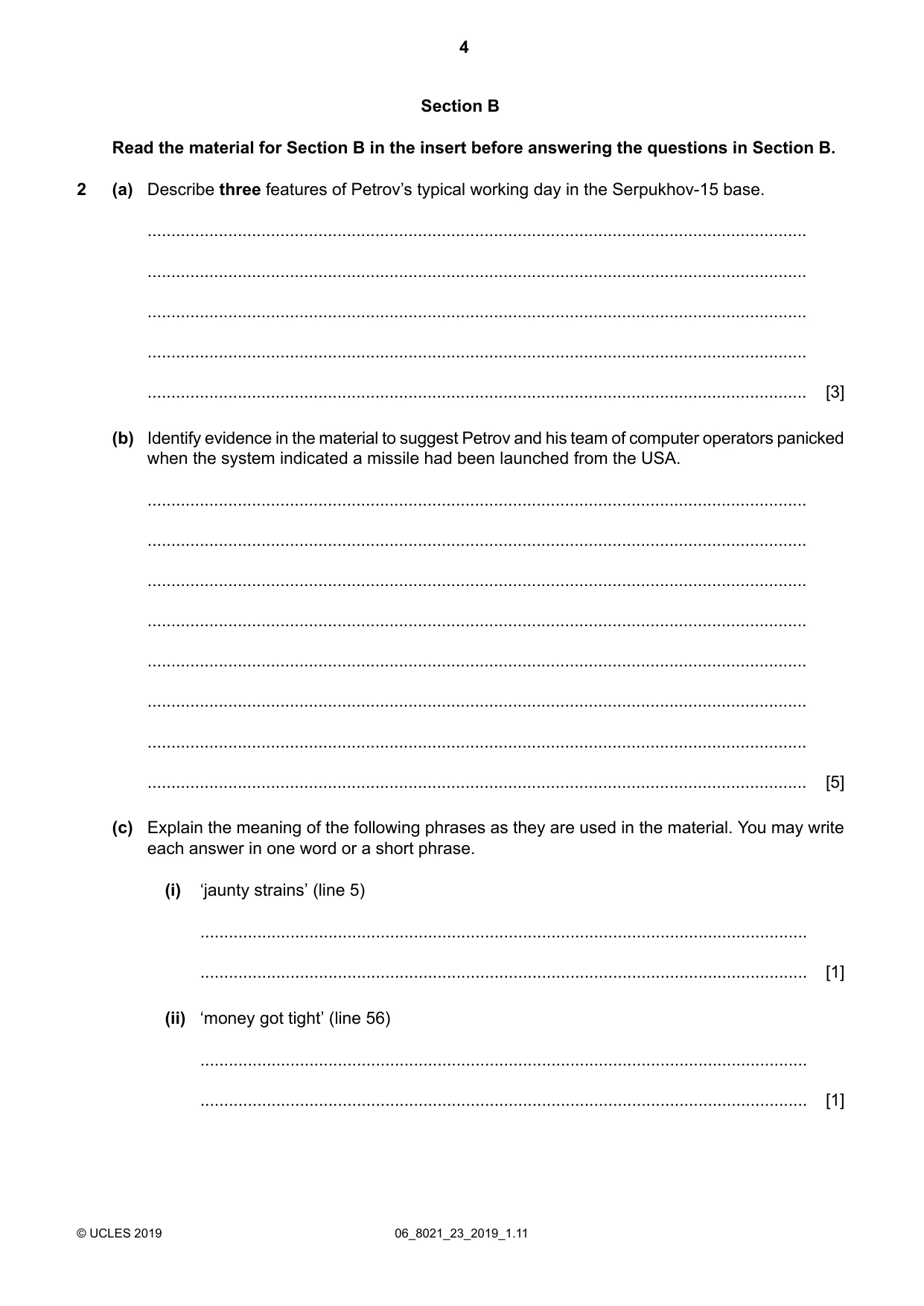 Cambridge A Level English General Paper 8021 2019 May/June Paper 2 · Variant 3 question paper, page 4 of 8