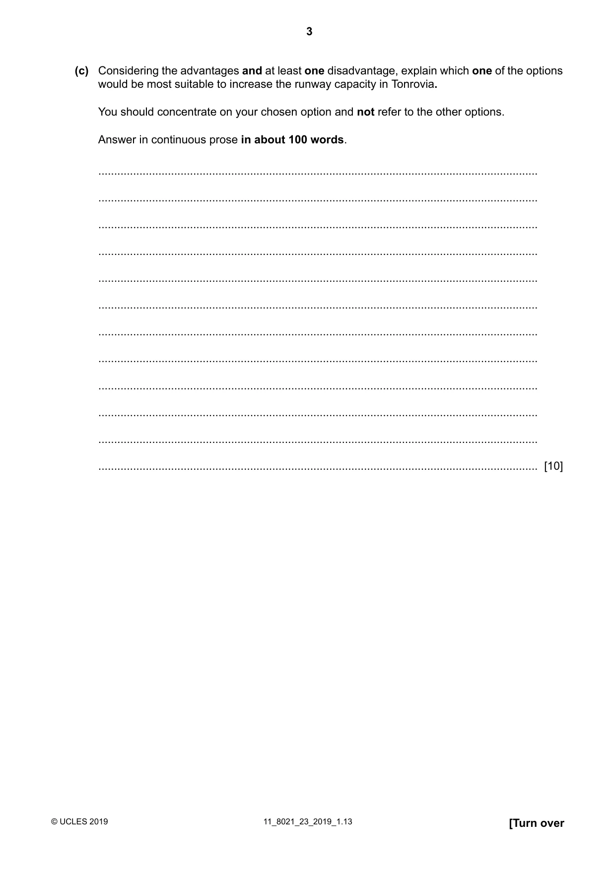 Cambridge A Level English General Paper 8021 2019 Oct/Nov Paper 2 · Variant 3 question paper, page 3 of 8