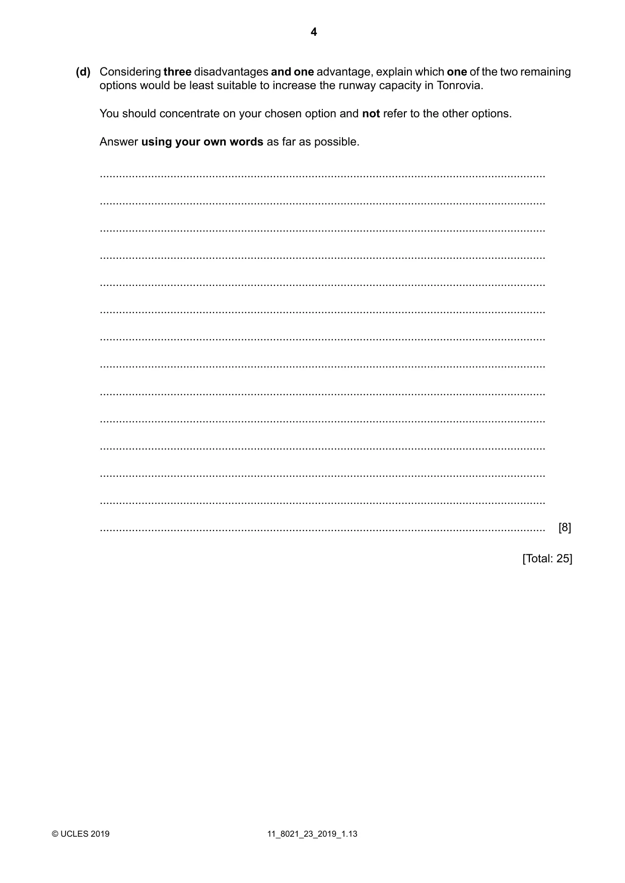 Cambridge A Level English General Paper 8021 2019 Oct/Nov Paper 2 · Variant 3 question paper, page 4 of 8