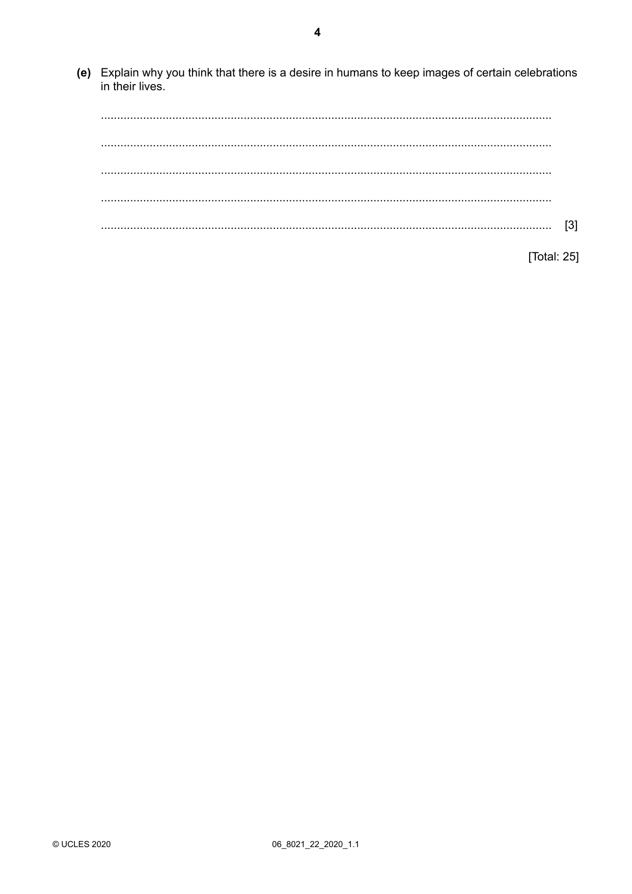 Cambridge A Level English General Paper 8021 2020 May/June Paper 2 · Variant 2 question paper, page 4 of 8
