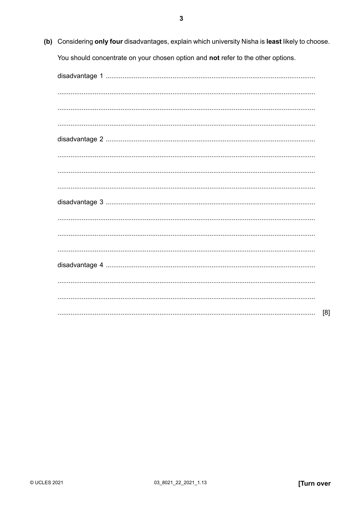 Cambridge A Level English General Paper 8021 2021 Feb/March Paper 2 · Variant 2 question paper, page 3 of 8