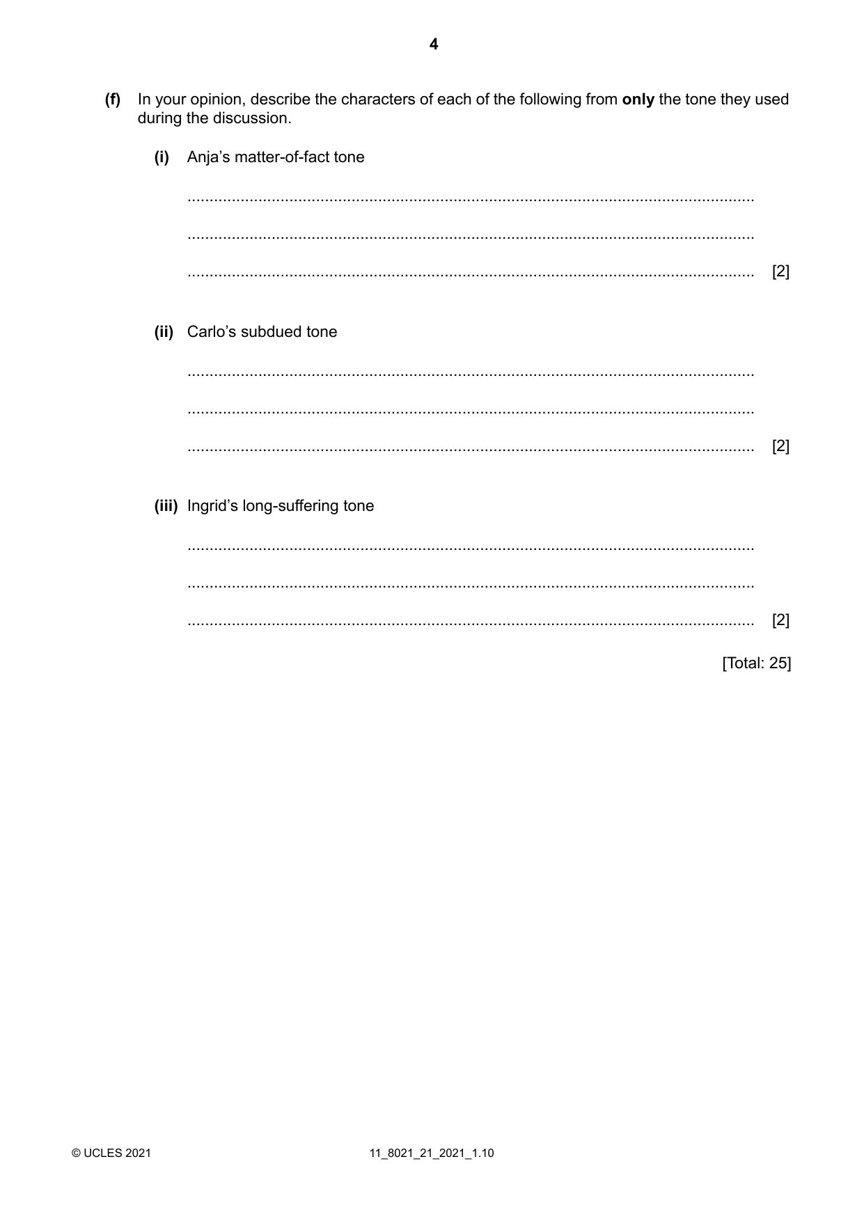 Cambridge A Level English General Paper 8021 2021 Oct/Nov Paper 2 · Variant 1 question paper, page 4 of 8