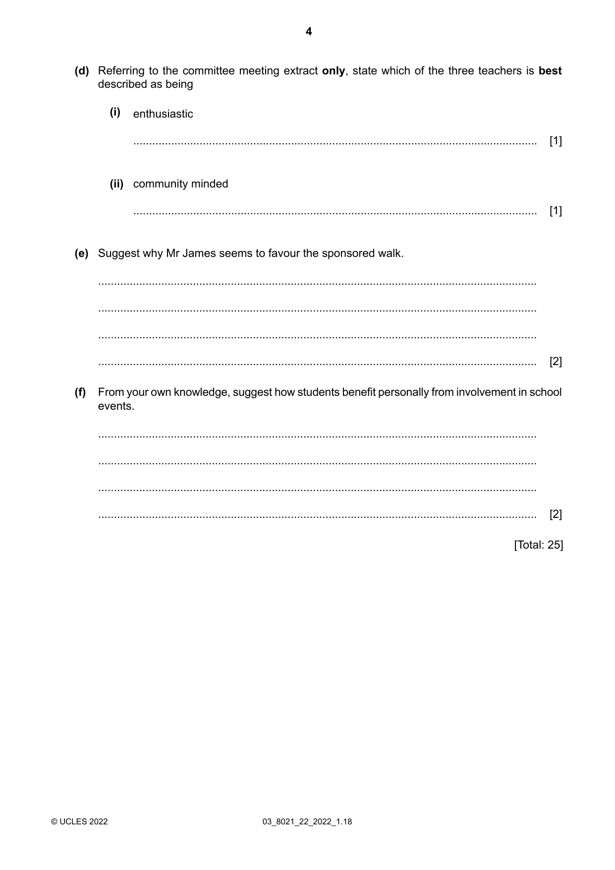 Cambridge A Level English General Paper 8021 2022 Feb/March Paper 2 · Variant 2 question paper, page 4 of 8