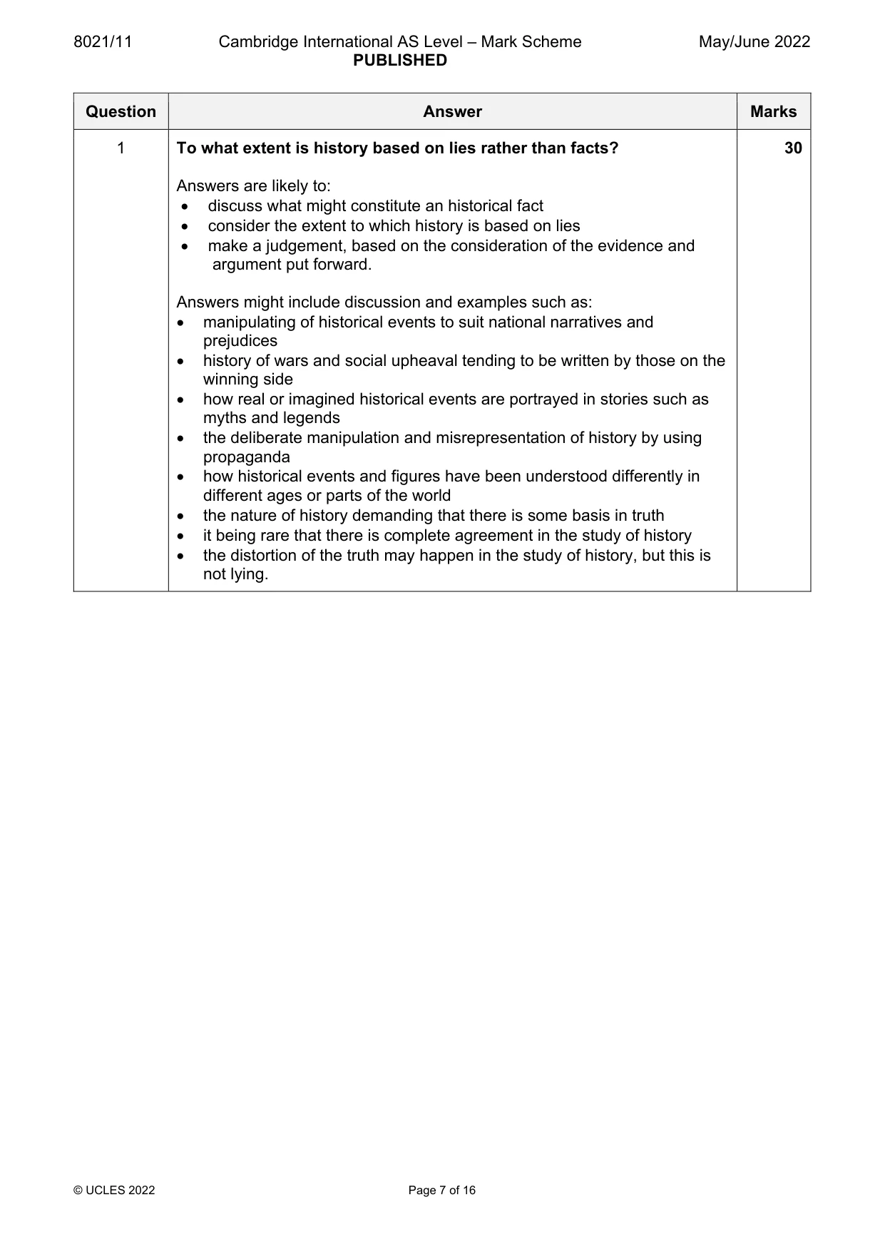 Mark scheme, page 7 of 16