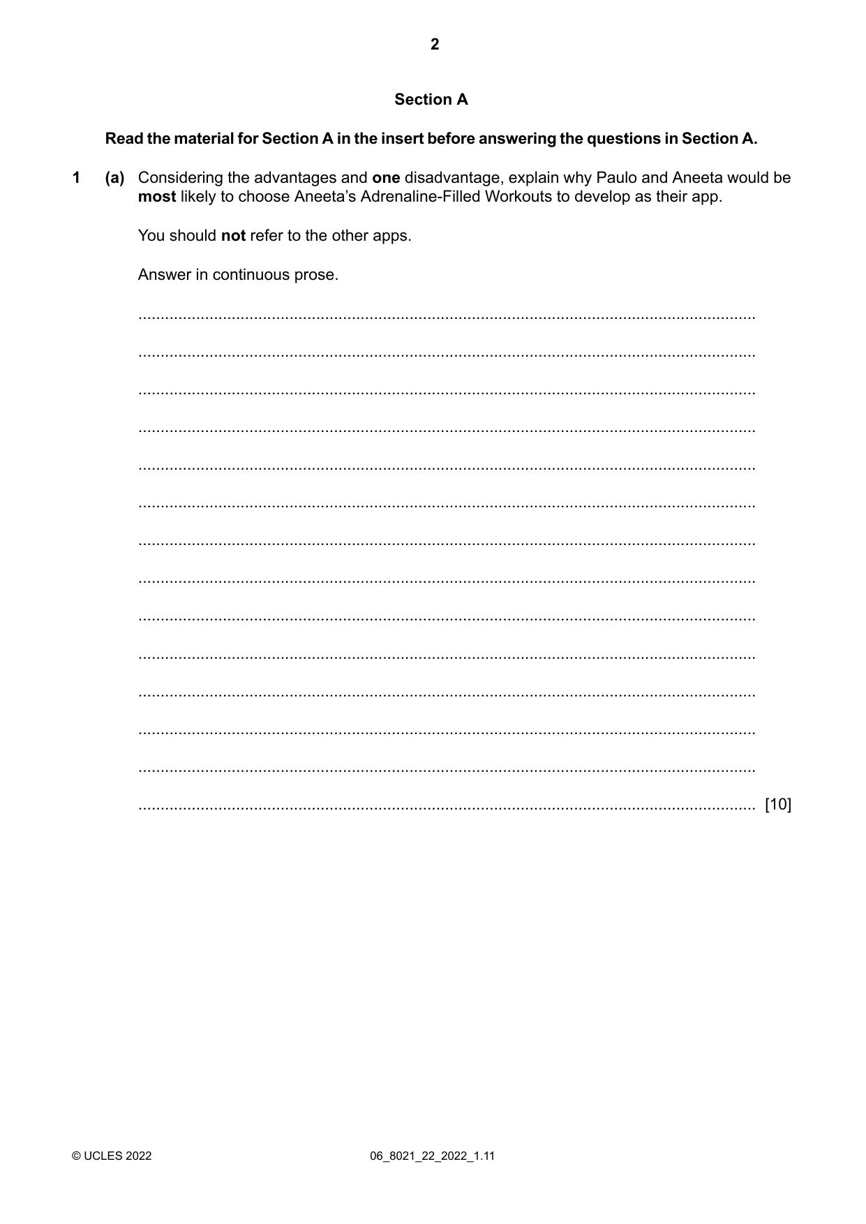 Cambridge A Level English General Paper 8021 2022 May/June Paper 2 · Variant 2 question paper, page 2 of 8