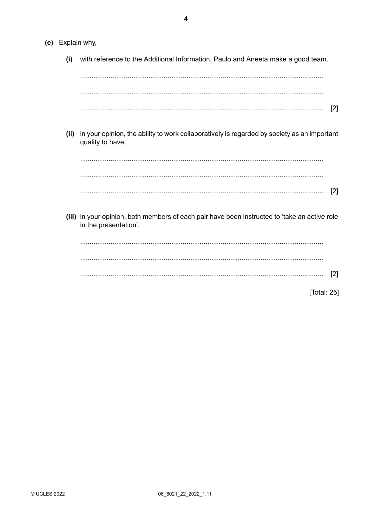 Cambridge A Level English General Paper 8021 2022 May/June Paper 2 · Variant 2 question paper, page 4 of 8