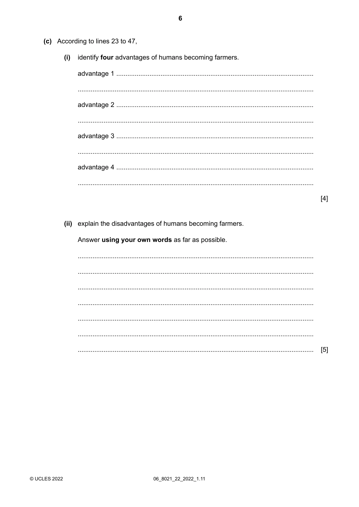 Cambridge A Level English General Paper 8021 2022 May/June Paper 2 · Variant 2 question paper, page 6 of 8