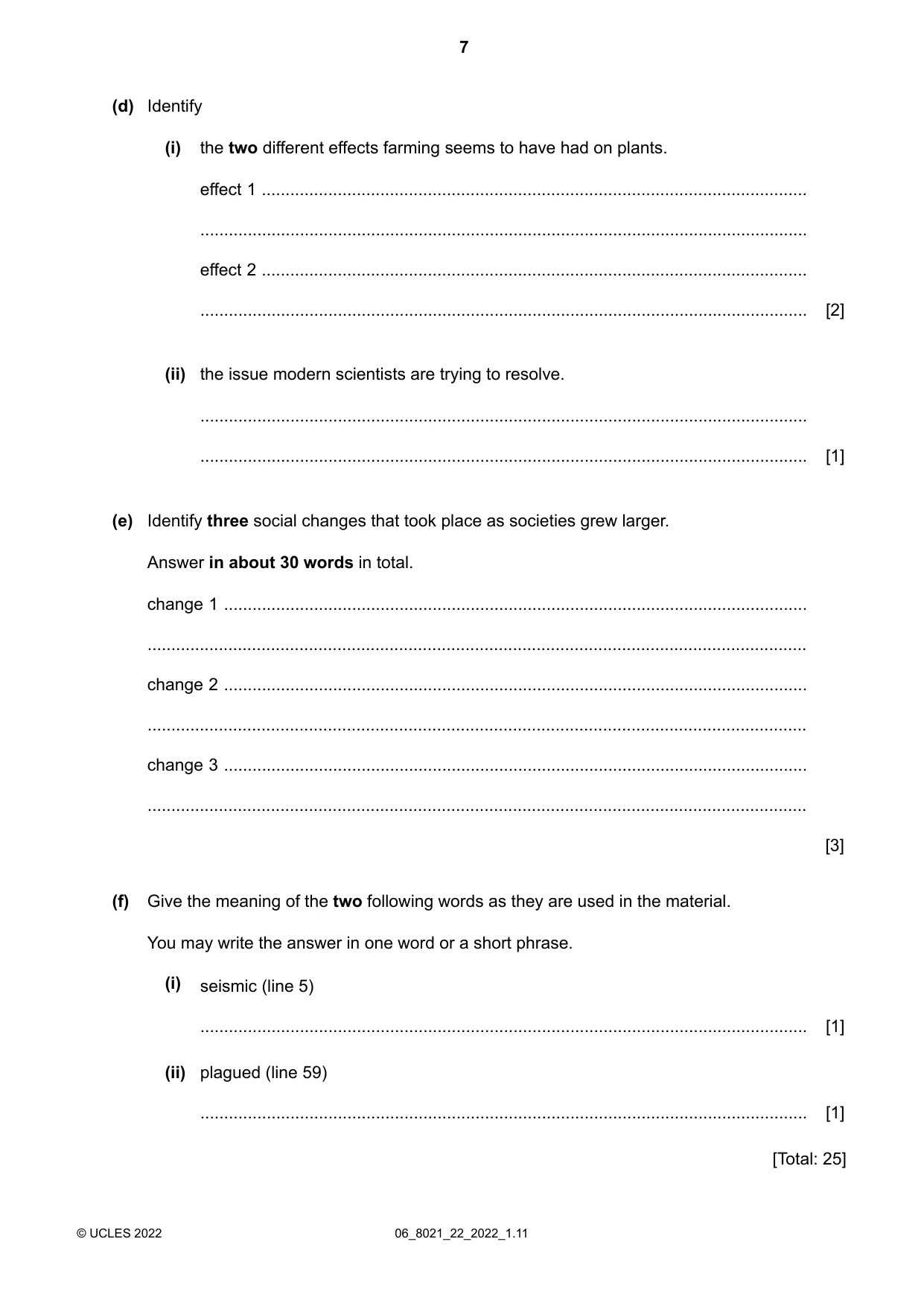 Cambridge A Level English General Paper 8021 2022 May/June Paper 2 · Variant 2 question paper, page 7 of 8
