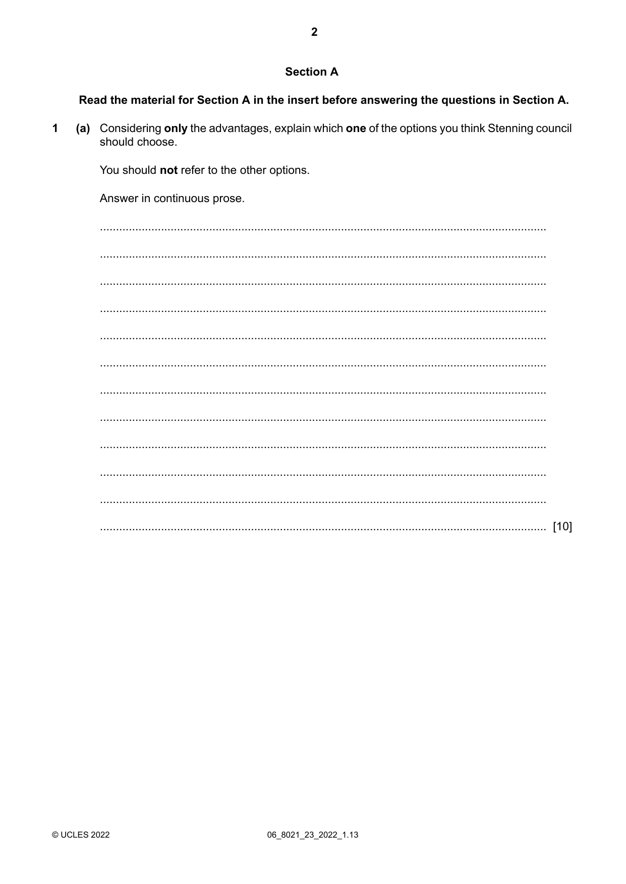 Cambridge A Level English General Paper 8021 2022 May/June Paper 2 · Variant 3 question paper, page 2 of 8