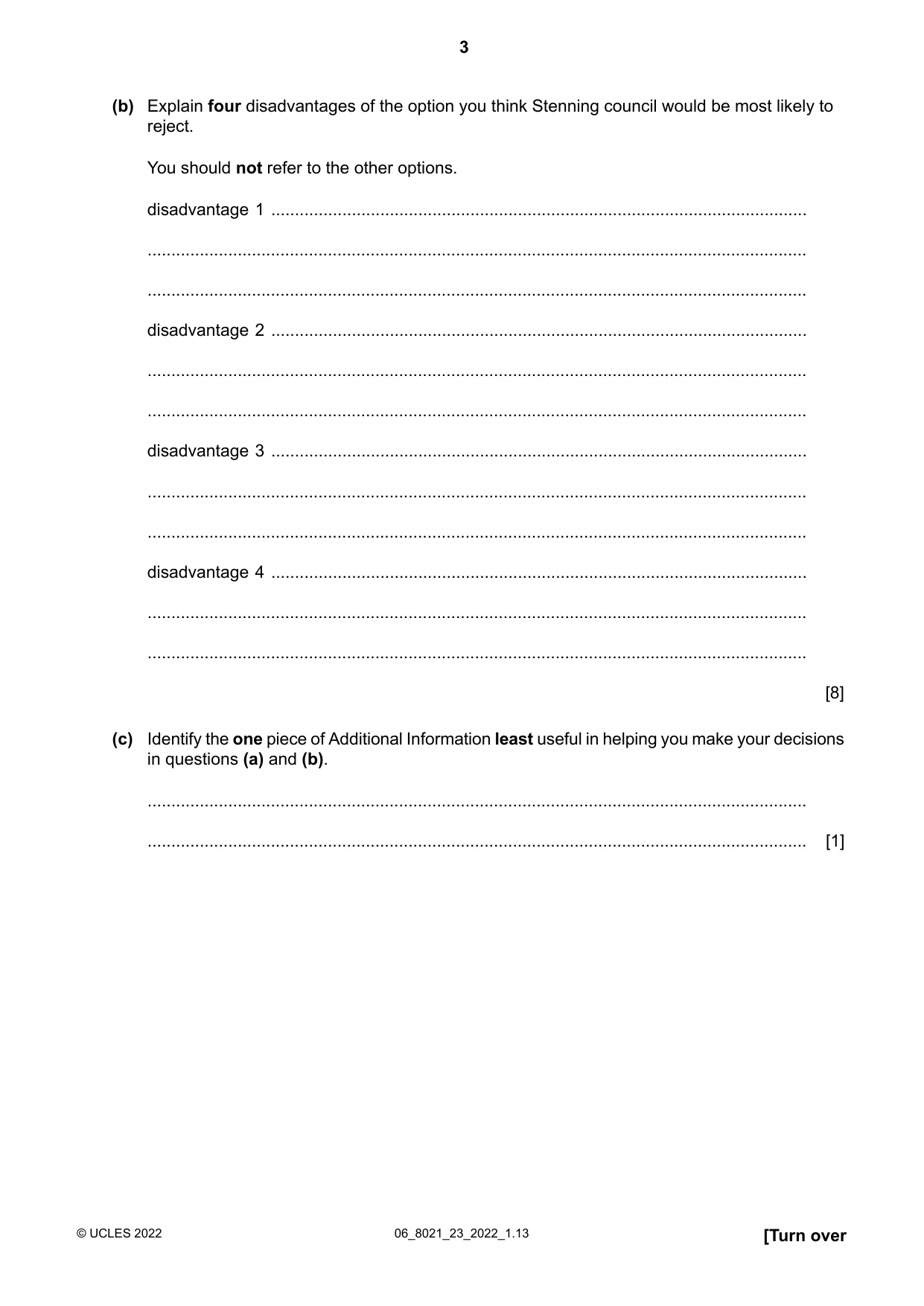 Cambridge A Level English General Paper 8021 2022 May/June Paper 2 · Variant 3 question paper, page 3 of 8