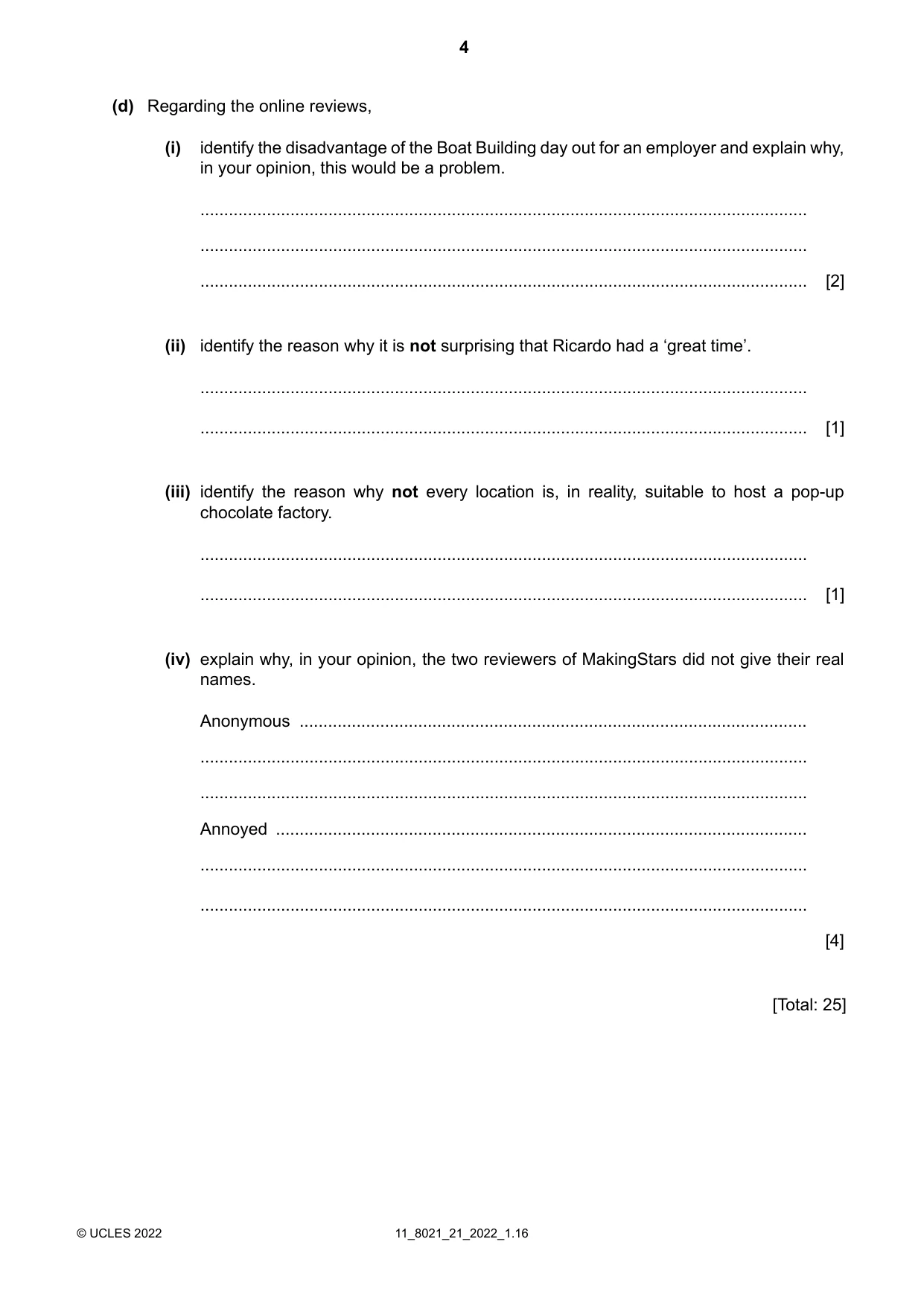 Cambridge A Level English General Paper 8021 2022 Oct/Nov Paper 2 · Variant 1 question paper, page 4 of 8