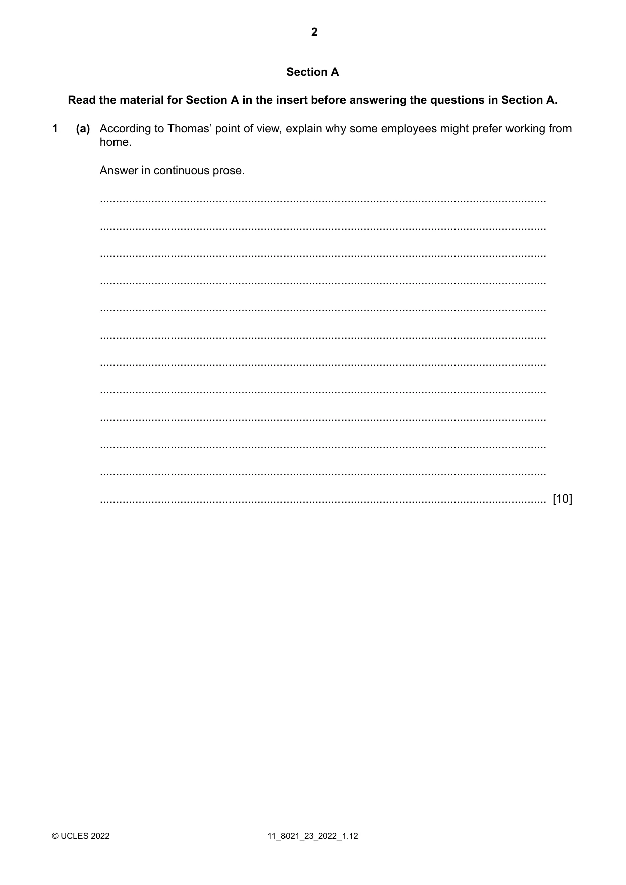 Cambridge A Level English General Paper 8021 2022 Oct/Nov Paper 2 · Variant 3 question paper, page 2 of 8
