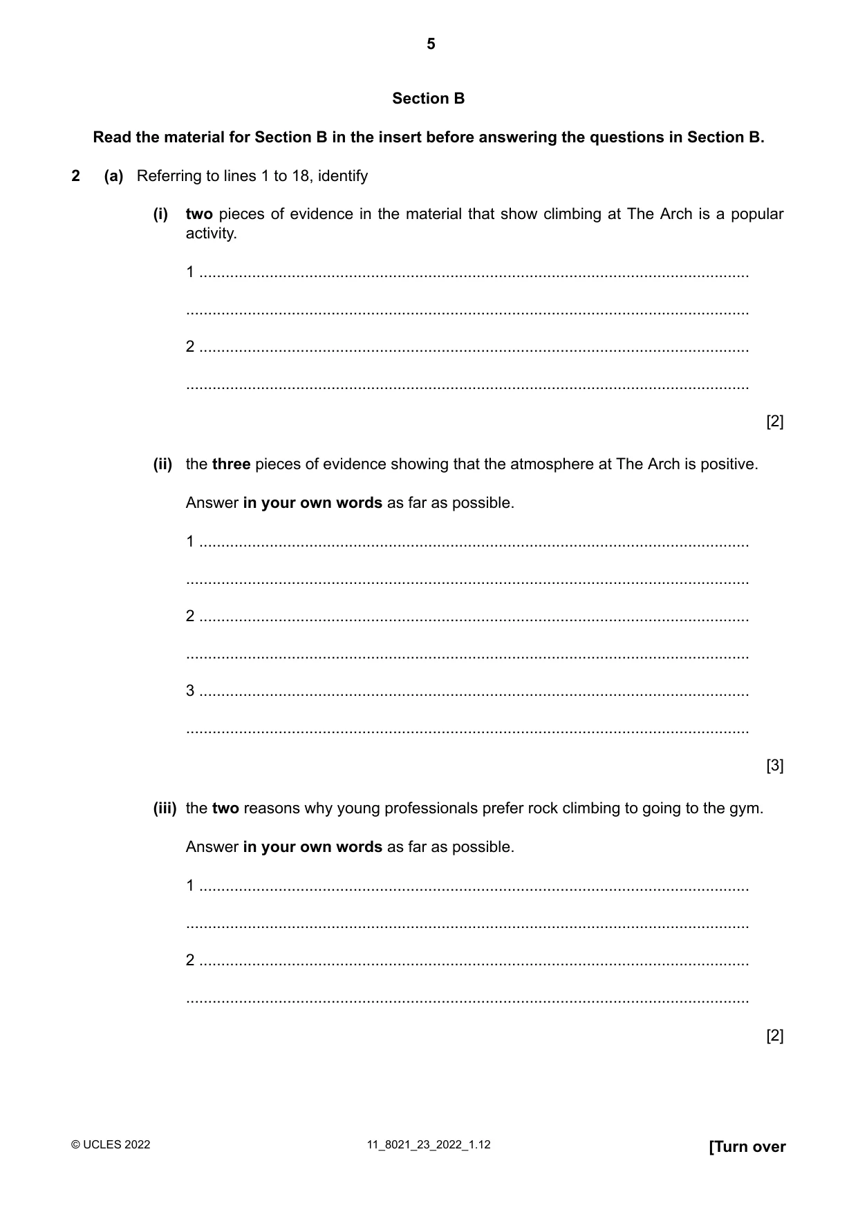 Cambridge A Level English General Paper 8021 2022 Oct/Nov Paper 2 · Variant 3 question paper, page 5 of 8