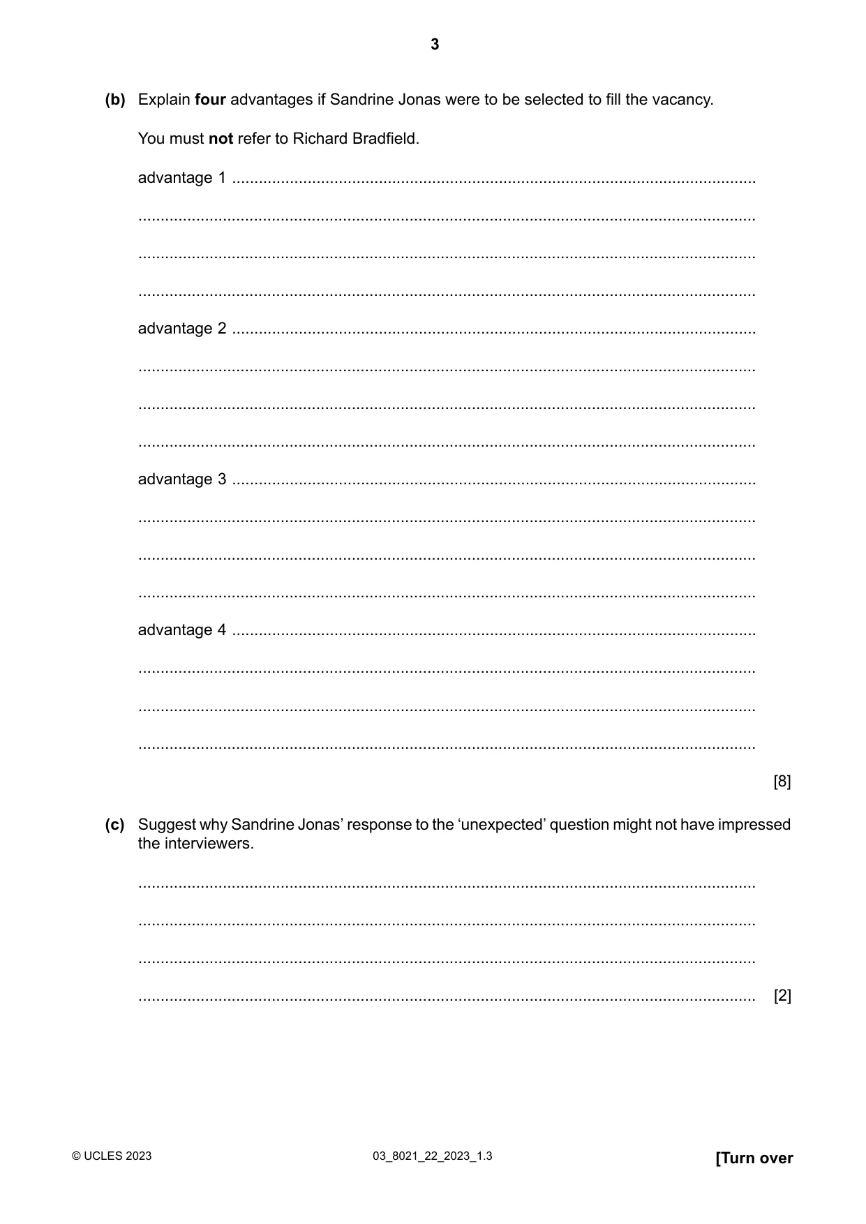 Cambridge A Level English General Paper 8021 2023 Feb/March Paper 2 · Variant 2 question paper, page 3 of 8