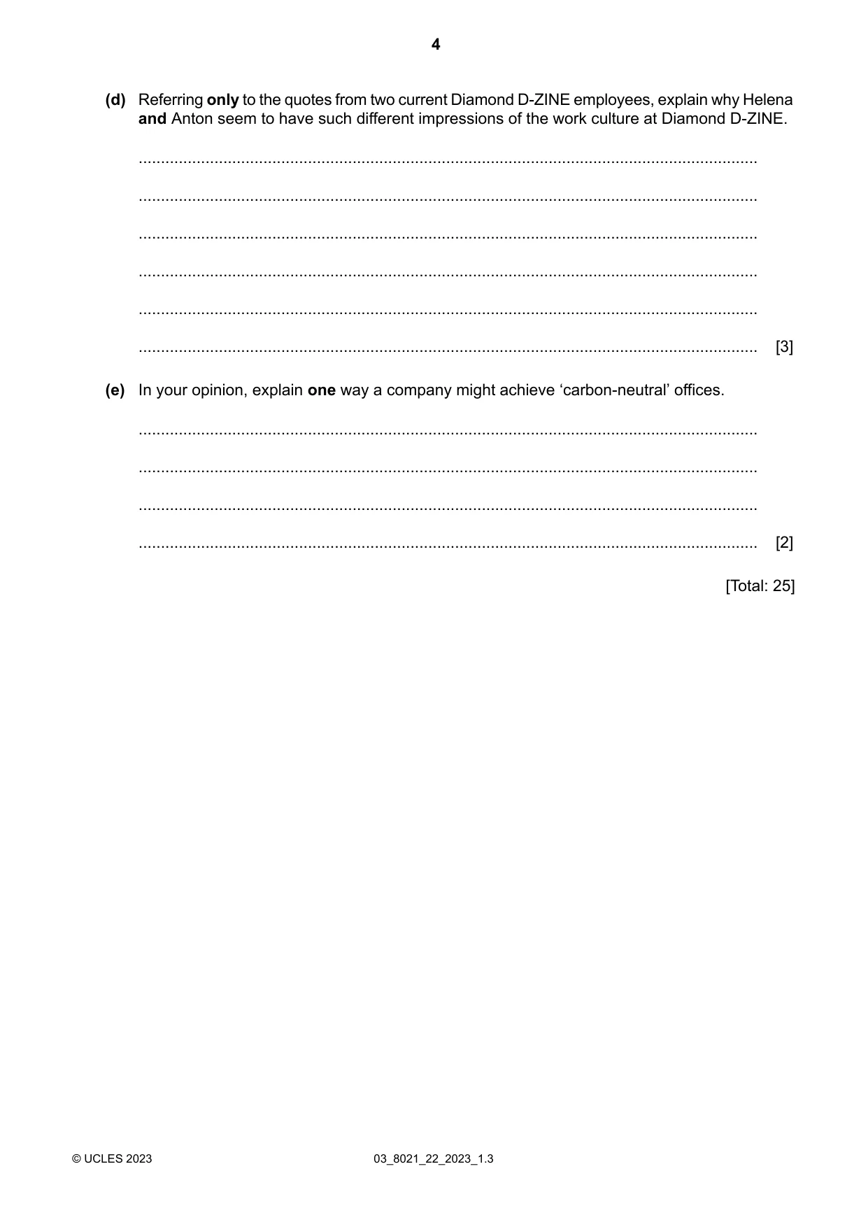 Cambridge A Level English General Paper 8021 2023 Feb/March Paper 2 · Variant 2 question paper, page 4 of 8