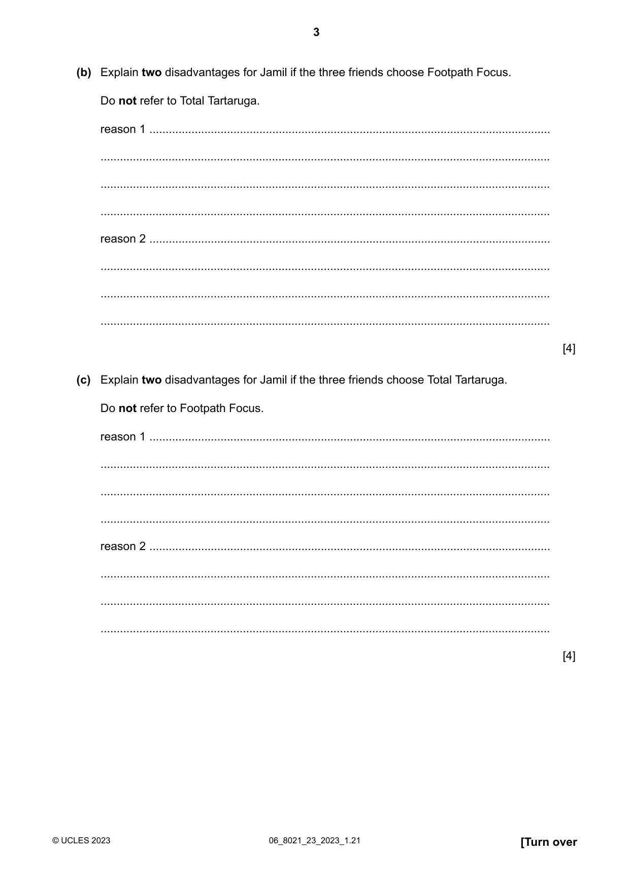 Cambridge A Level English General Paper 8021 2023 May/June Paper 2 · Variant 3 question paper, page 3 of 8