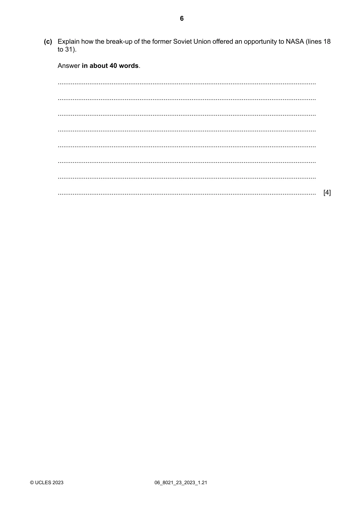 Cambridge A Level English General Paper 8021 2023 May/June Paper 2 · Variant 3 question paper, page 6 of 8