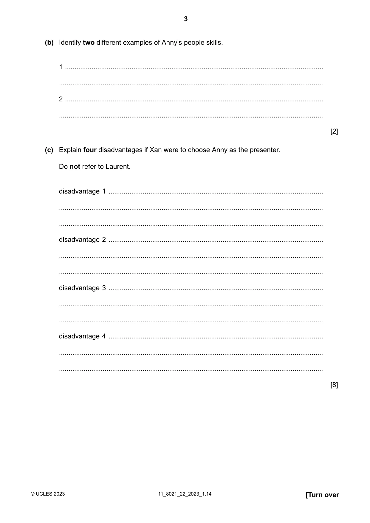 Cambridge A Level English General Paper 8021 2023 Oct/Nov Paper 2 · Variant 2 question paper, page 3 of 8