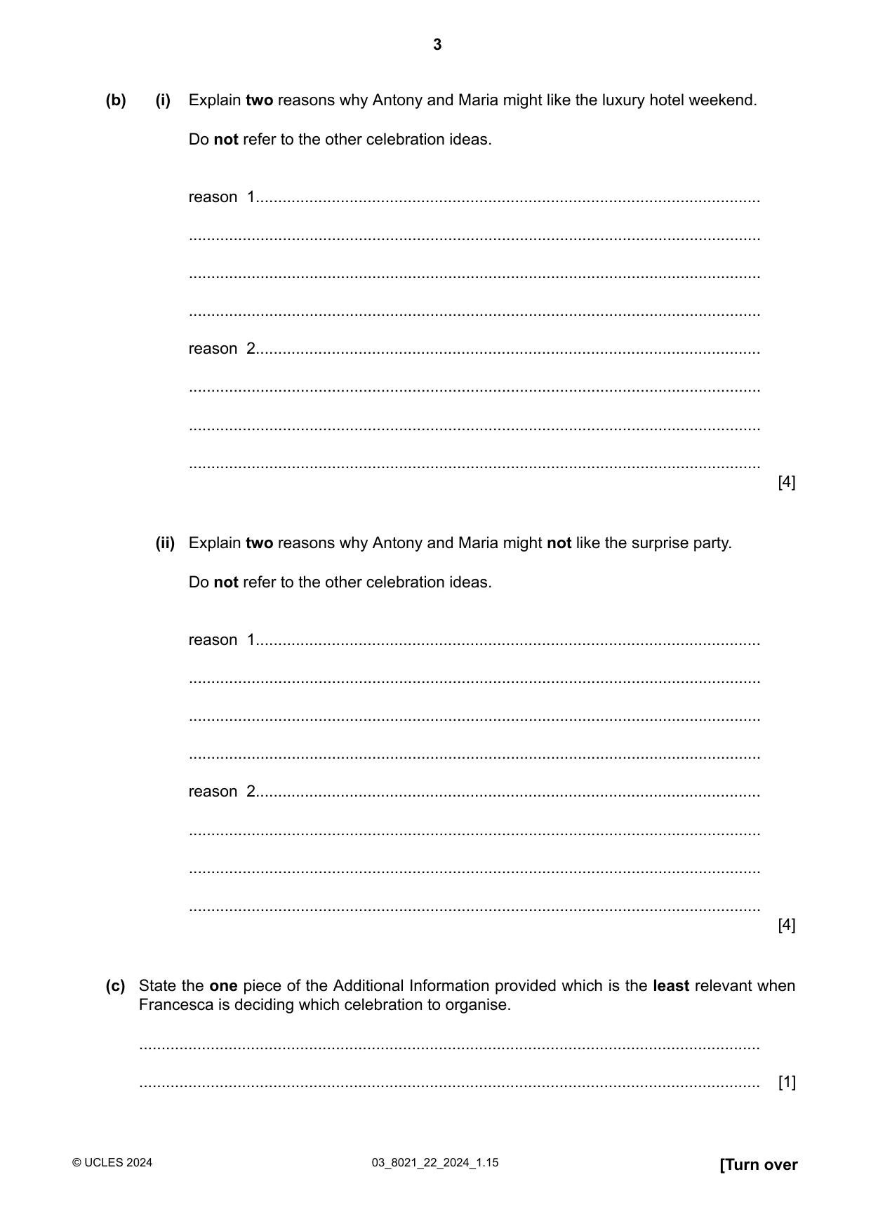 Cambridge A Level English General Paper 8021 2024 Feb/March Paper 2 · Variant 2 question paper, page 3 of 8