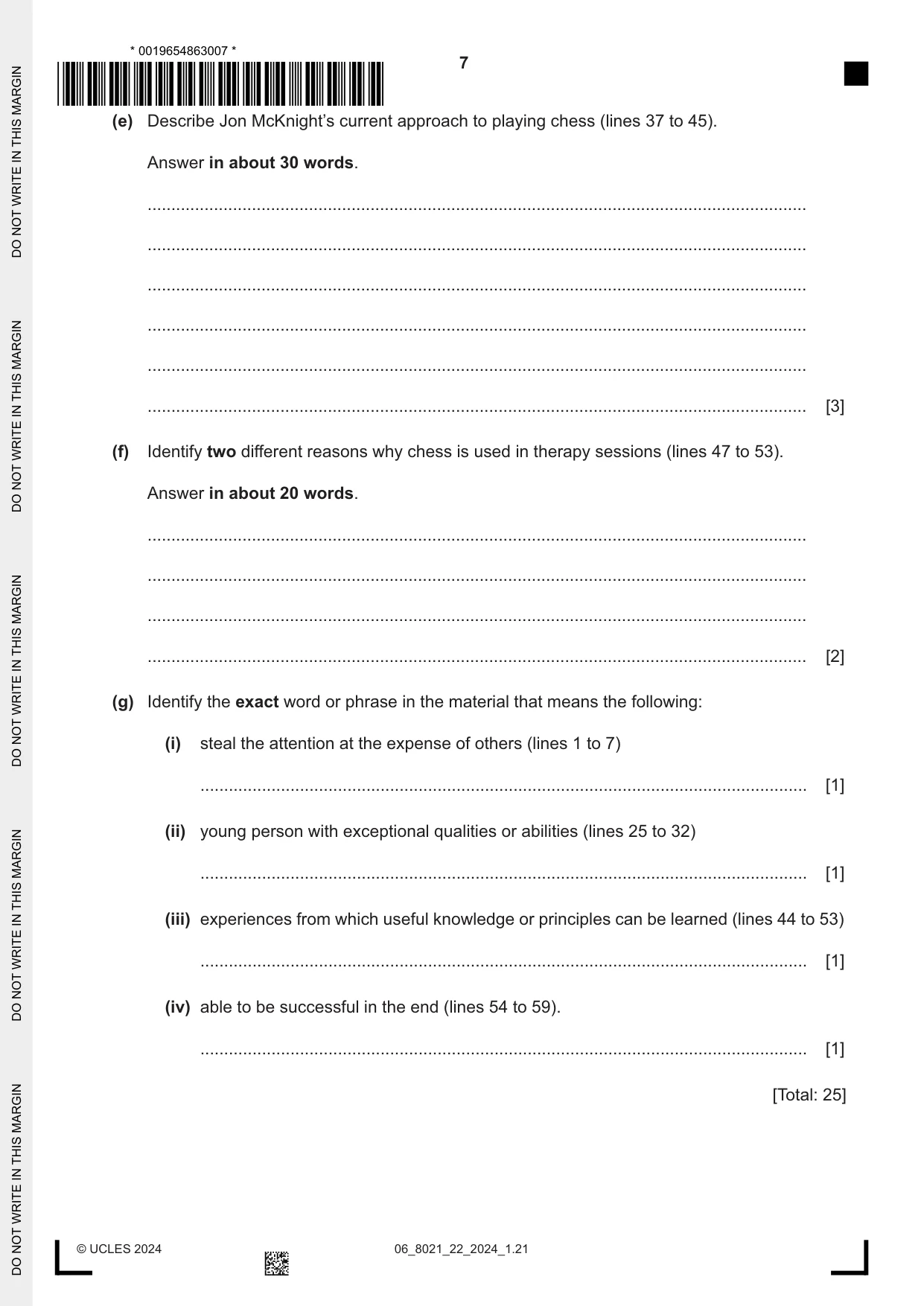 Cambridge A Level English General Paper 8021 2024 May/June Paper 2 · Variant 2 question paper, page 7 of 8