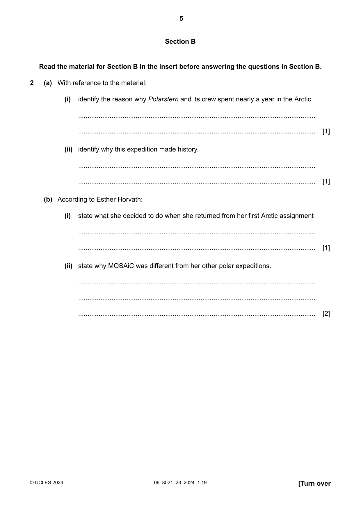 Cambridge A Level English General Paper 8021 2024 May/June Paper 2 · Variant 3 question paper, page 5 of 8