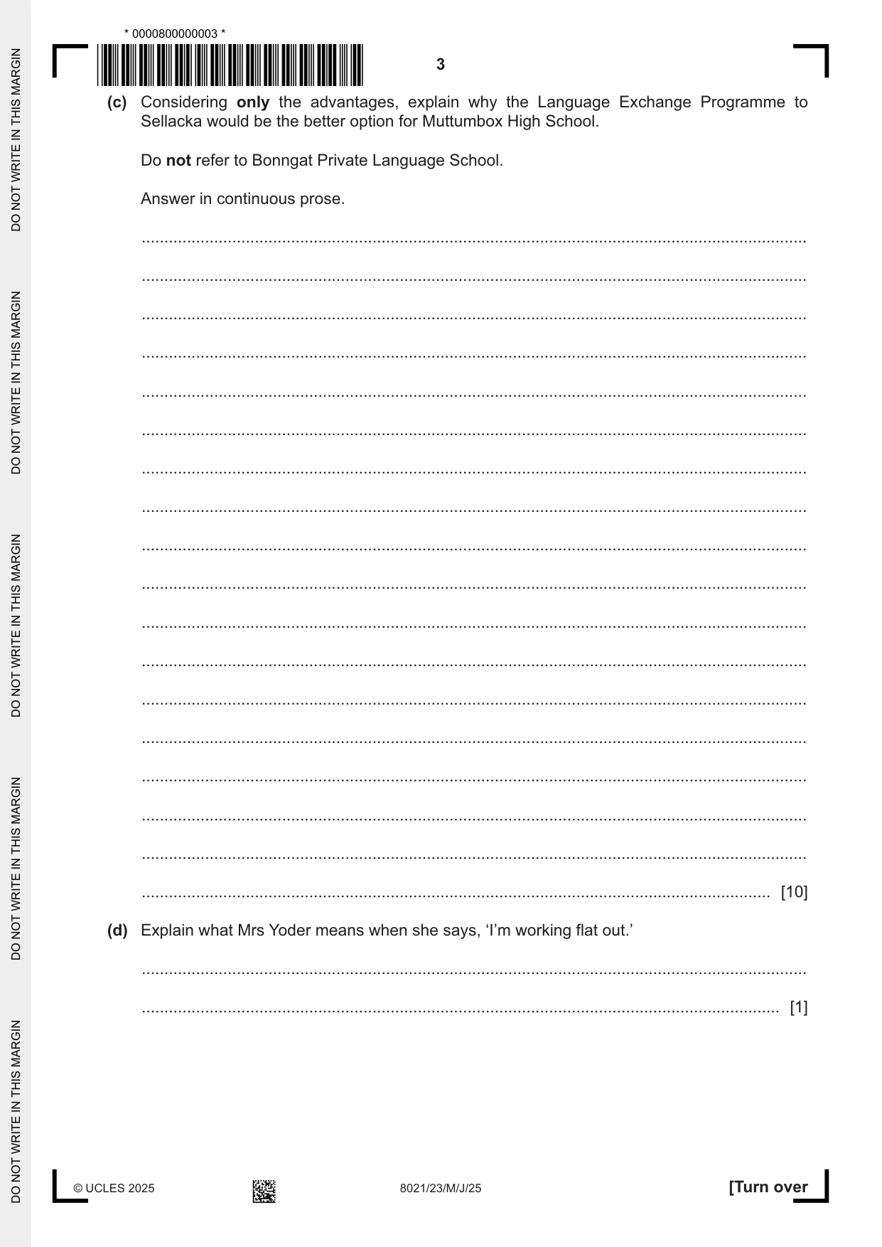 Cambridge A Level English General Paper 8021 2025 May/June Paper 2 · Variant 3 question paper, page 3 of 8