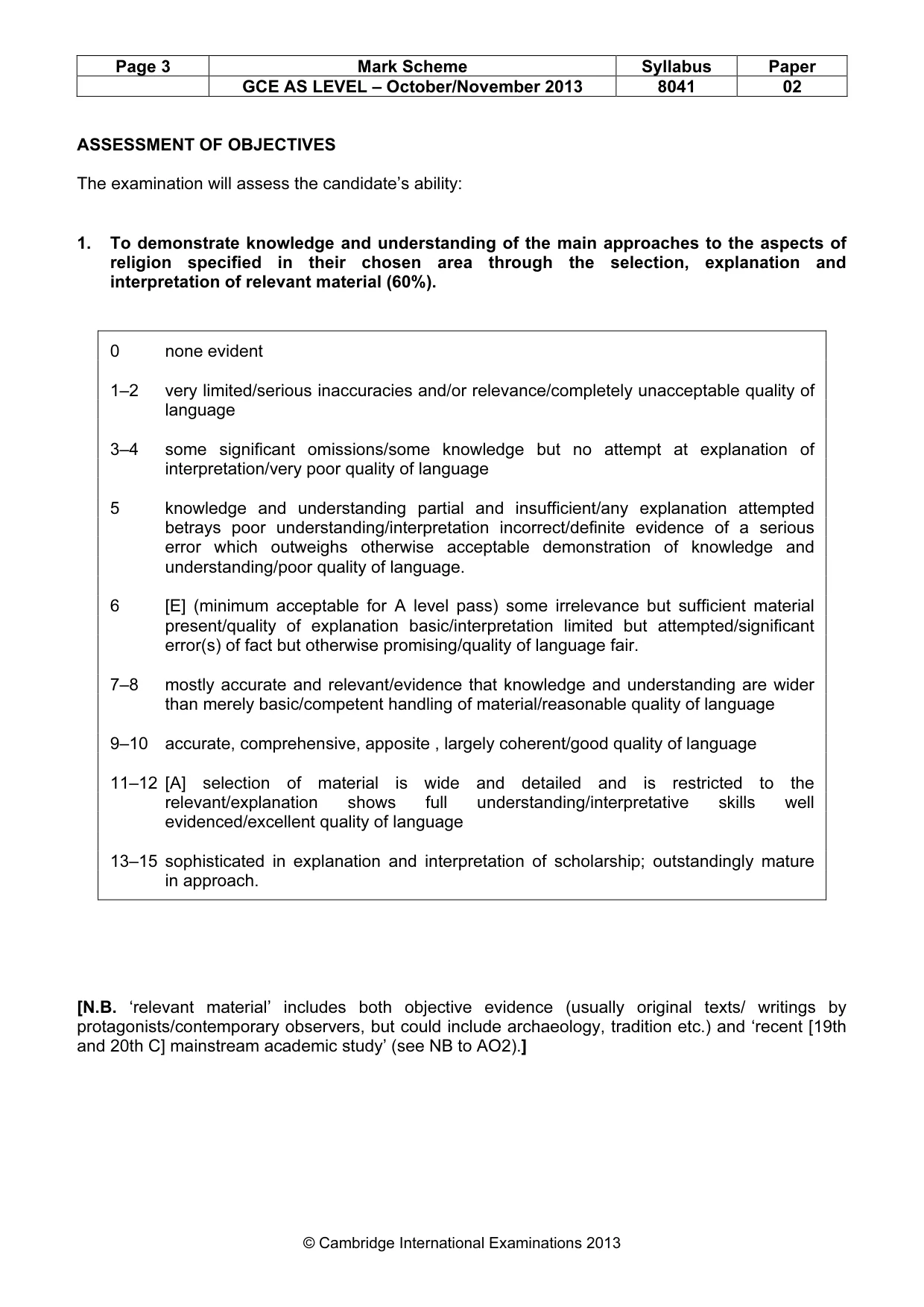 Mark scheme, page 3 of 17