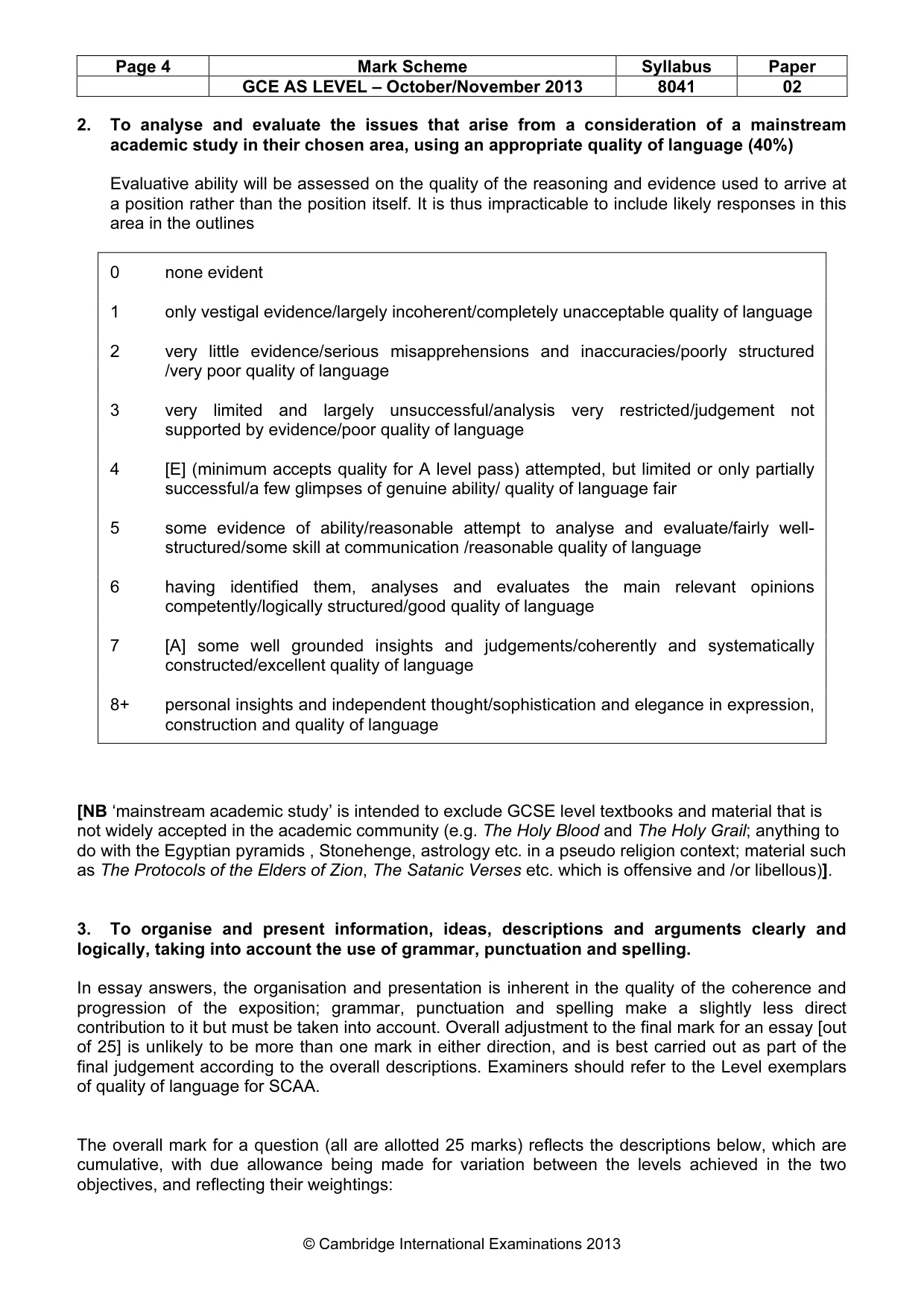 Mark scheme, page 4 of 17