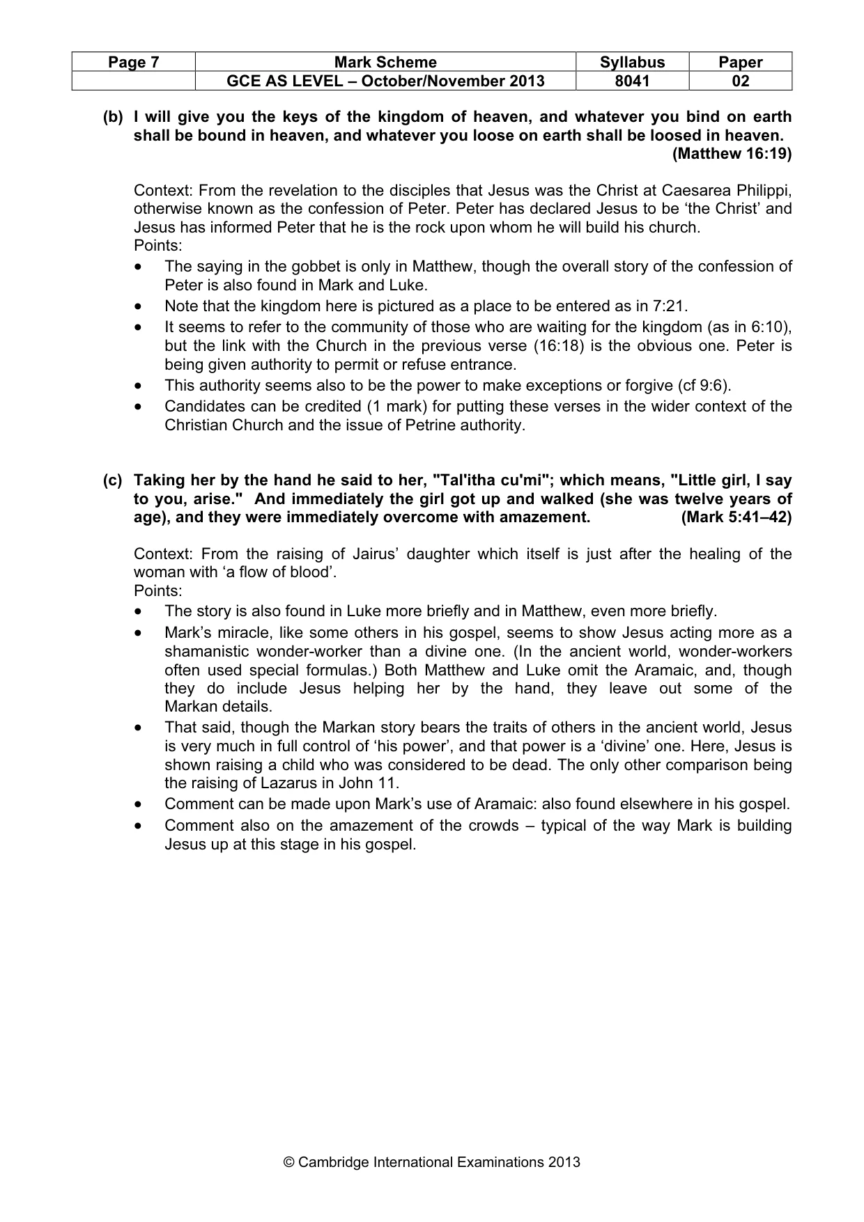 Mark scheme, page 7 of 17