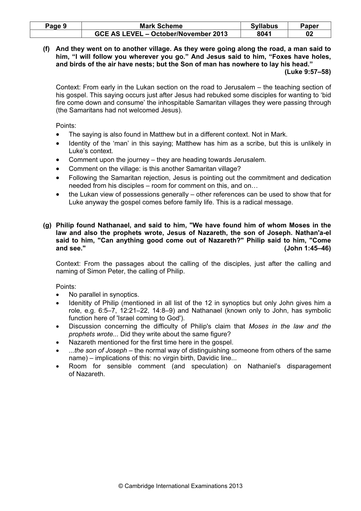 Mark scheme, page 9 of 17