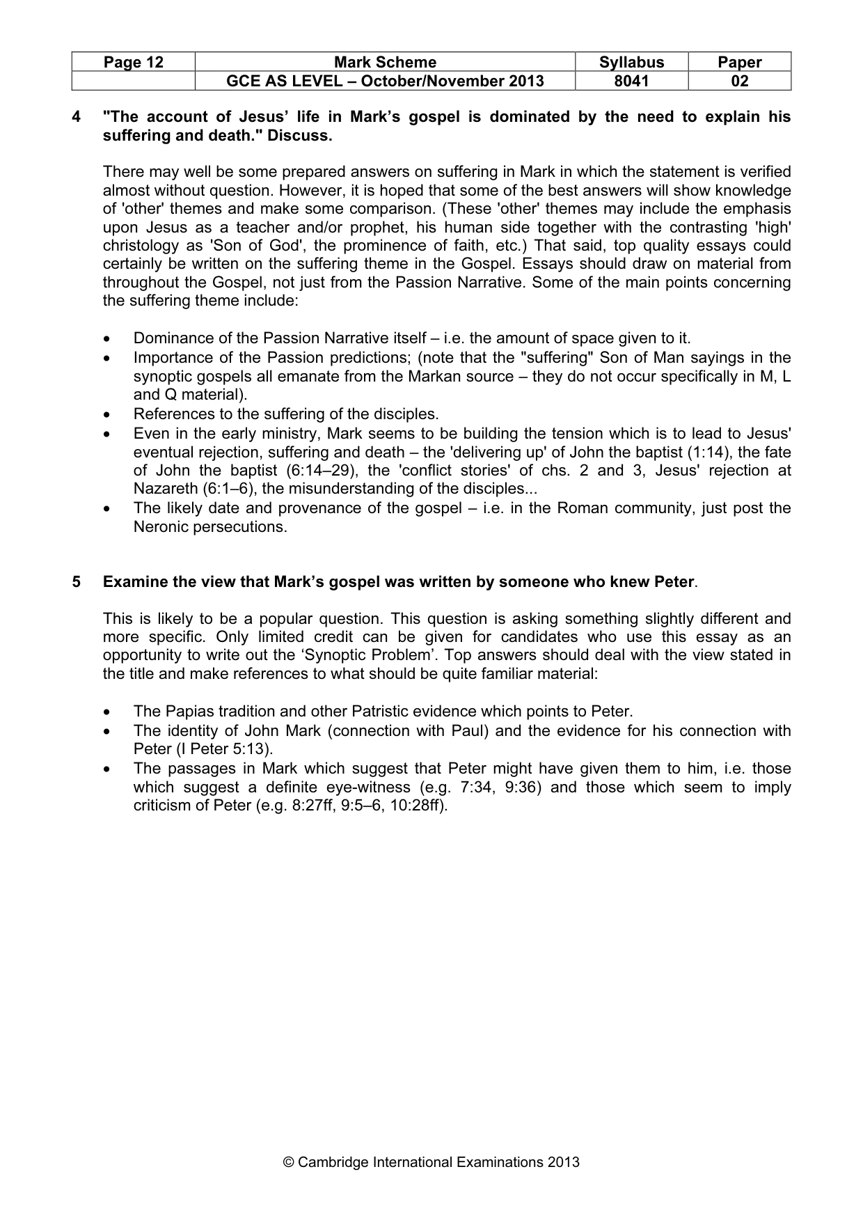 Mark scheme, page 12 of 17
