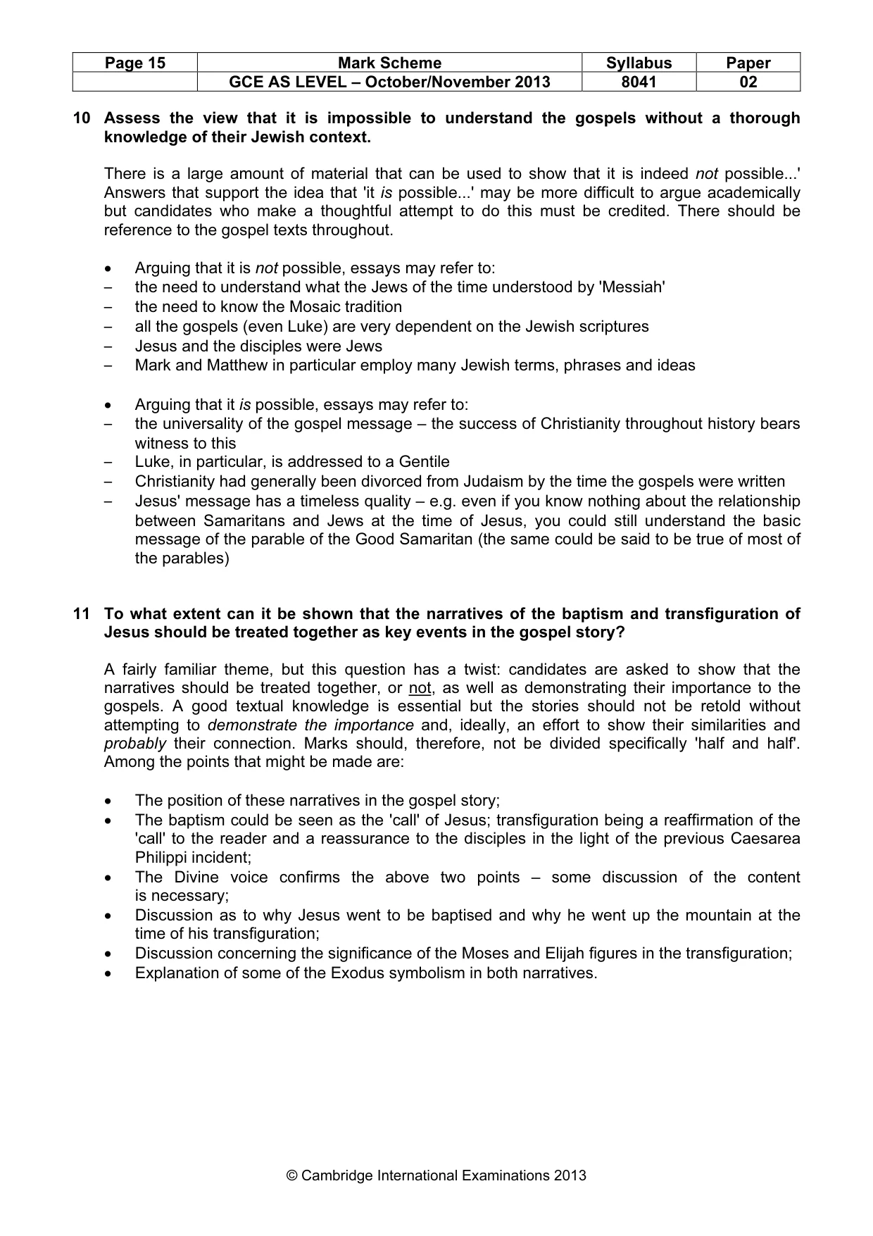 Mark scheme, page 15 of 17