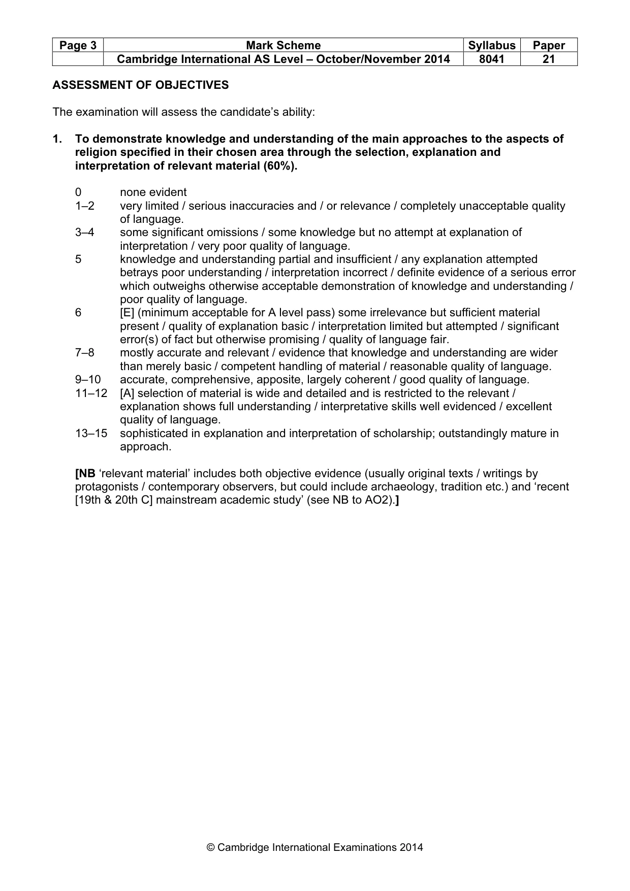 Mark scheme, page 3 of 13