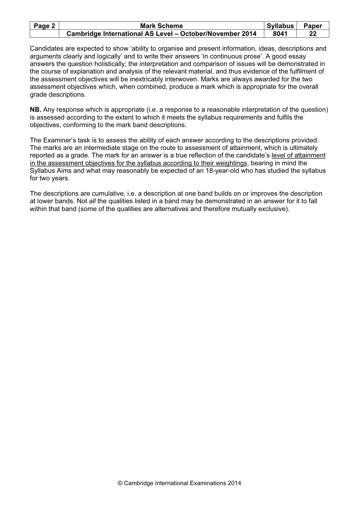 Mark scheme, page 2 of 12