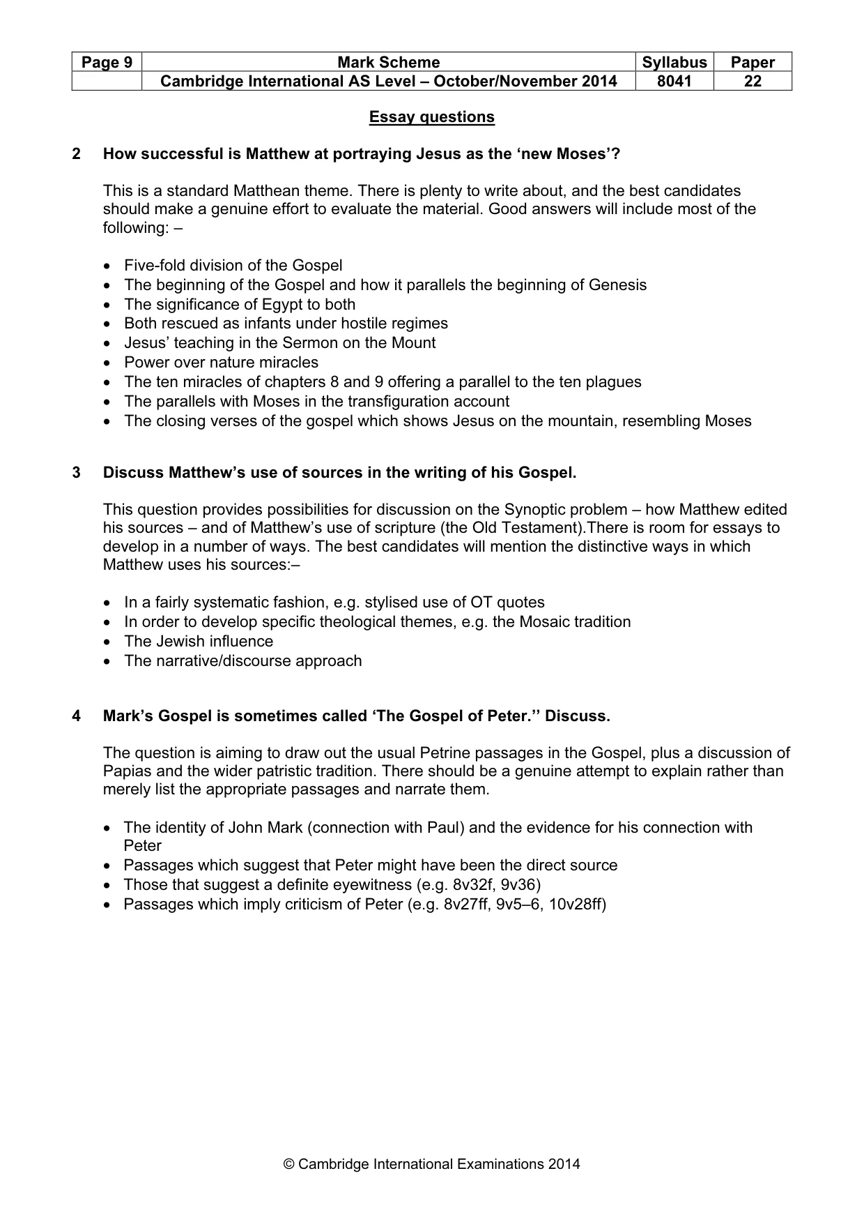 Mark scheme, page 9 of 12