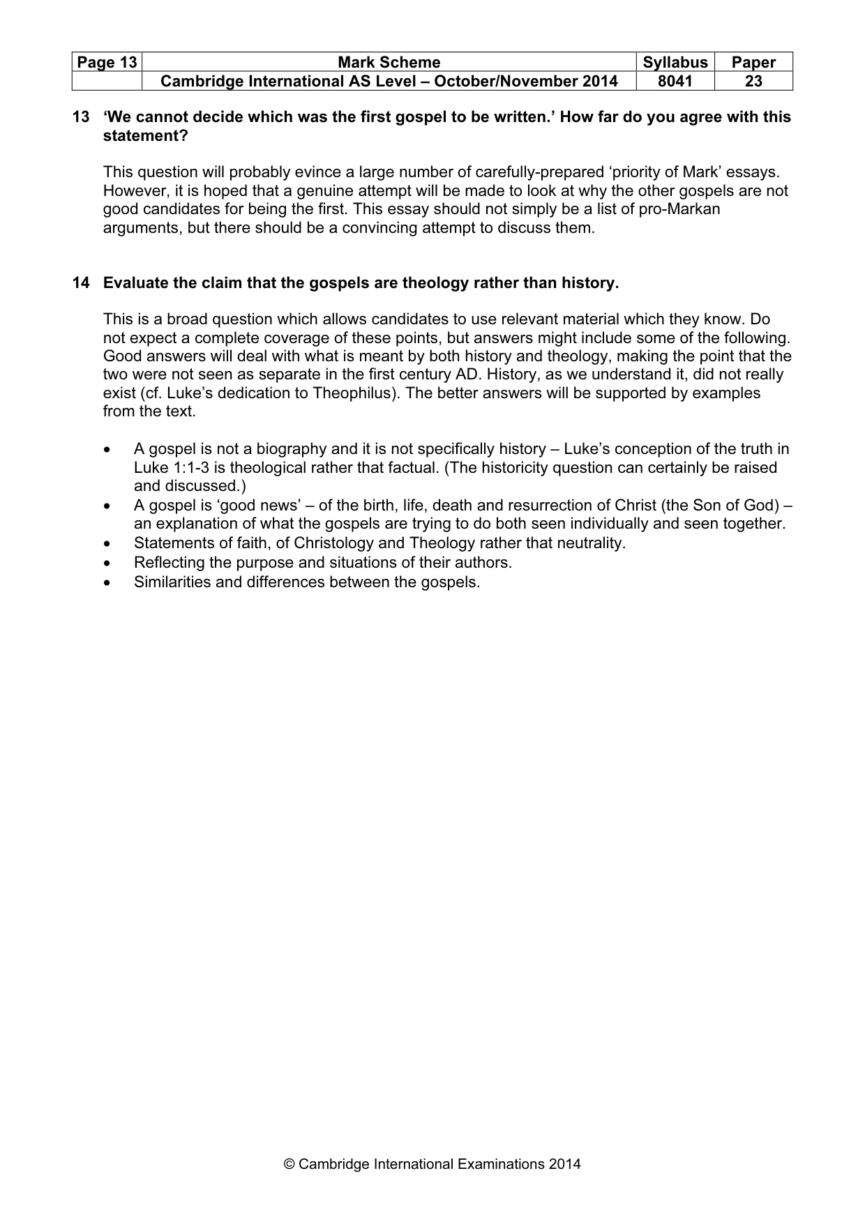 Mark scheme, page 13 of 13