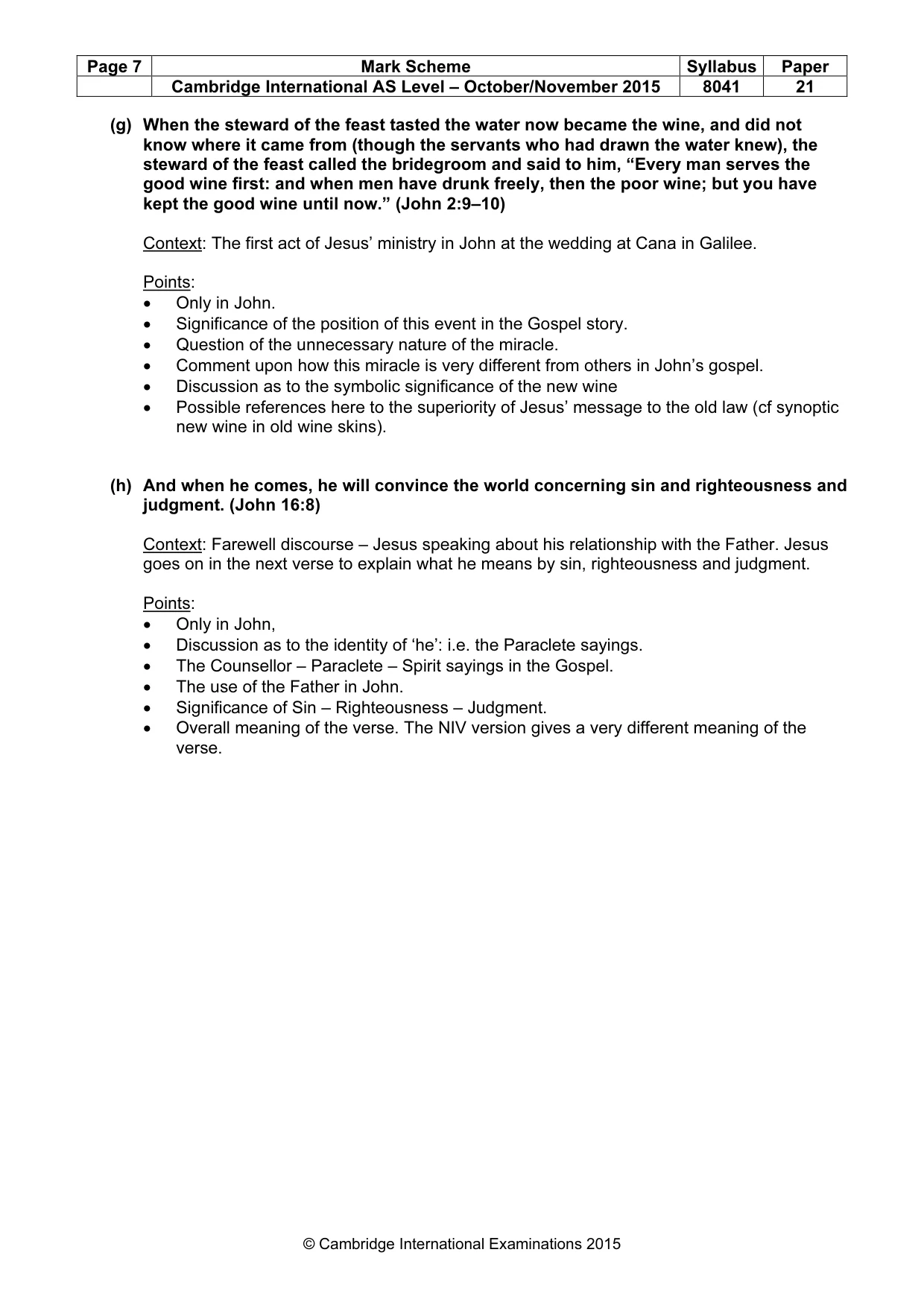 Mark scheme, page 7 of 12